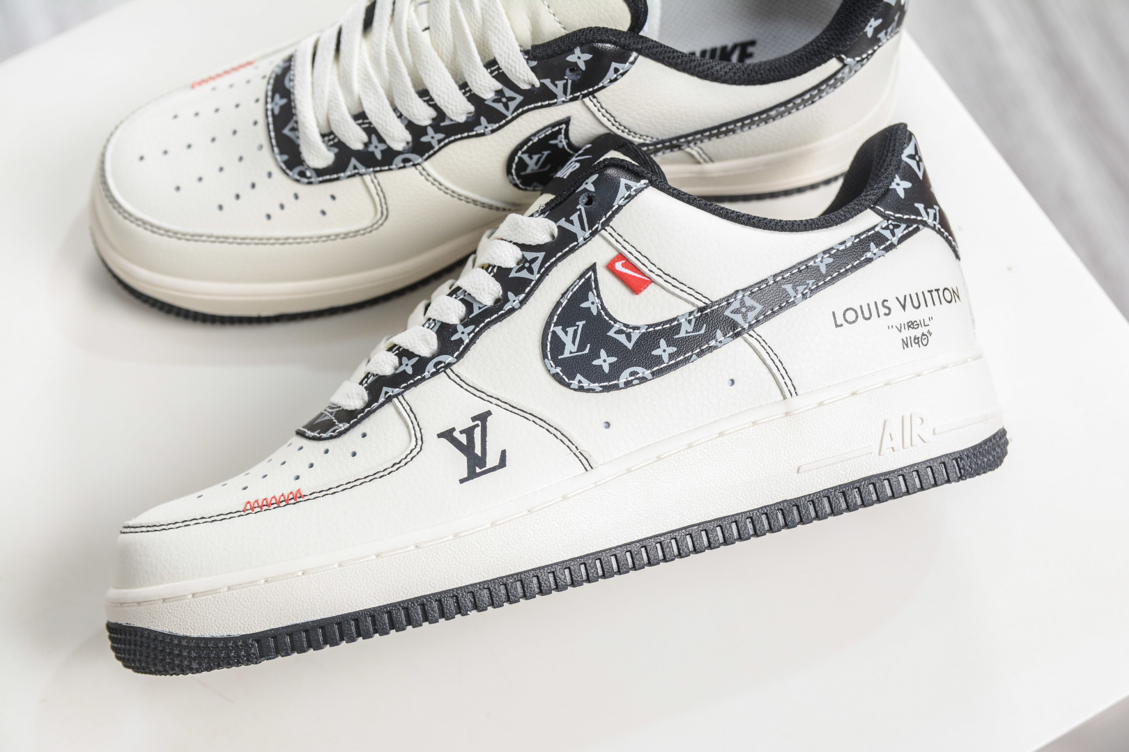 Nike Air Force 1 Low 07 x Louis Vuitton LV联名-米白黑 LV2288-002-Top High Quatity Cheap Sneakers Fashion Clothing Clothes Bags handbags Shoes of all Brand wholesale With The best Quality And Beautiful Price from China Factory Chinese suppliers wholesaler seller Nike Air Force 1 Low 07 x Louis Vuitton LV联名-米白黑 LV2288-002