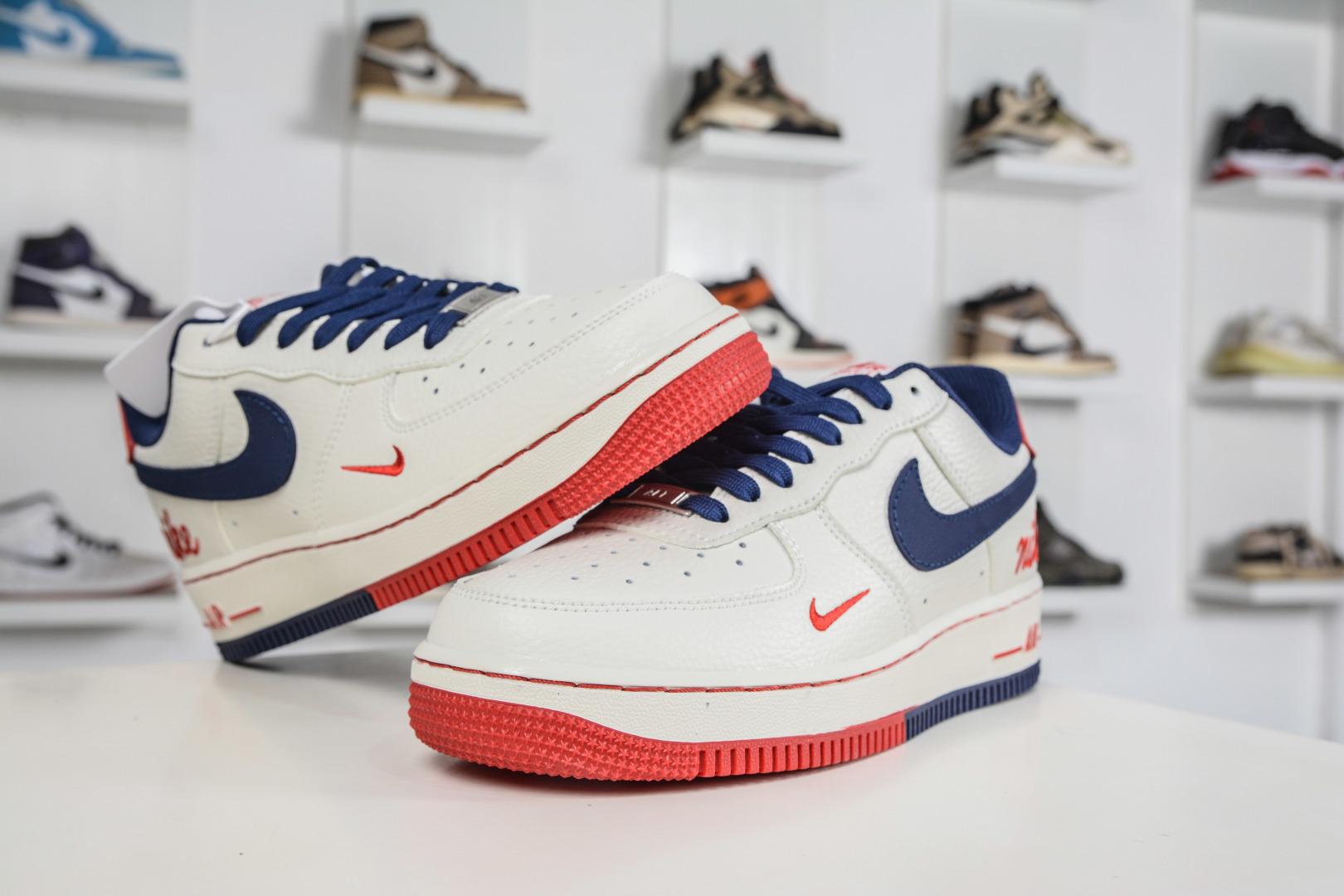 NIke Air Force 1 '07 Low 米白红蓝 NH0601-544 NIke Air Force 1 '07 Low 米白红蓝 NH0601-544
