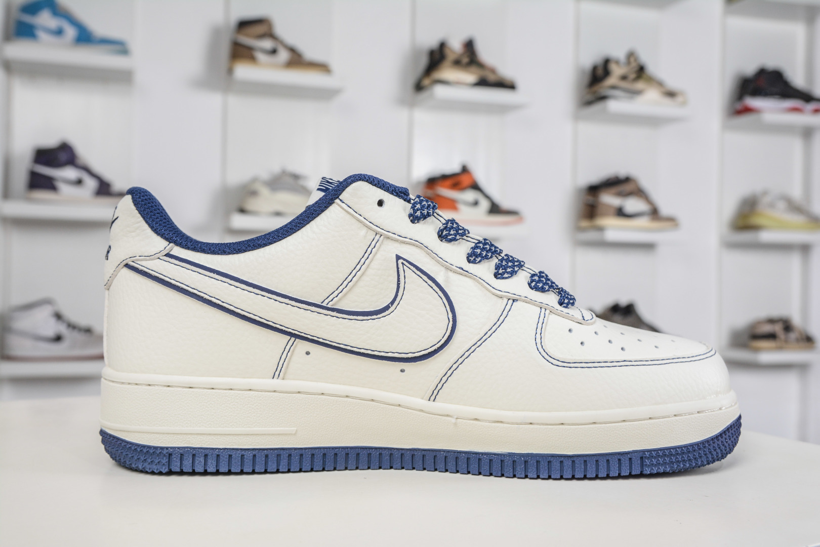Stussy x NIke Air Force 1 斯图西联名-米白蓝 MN3399-806