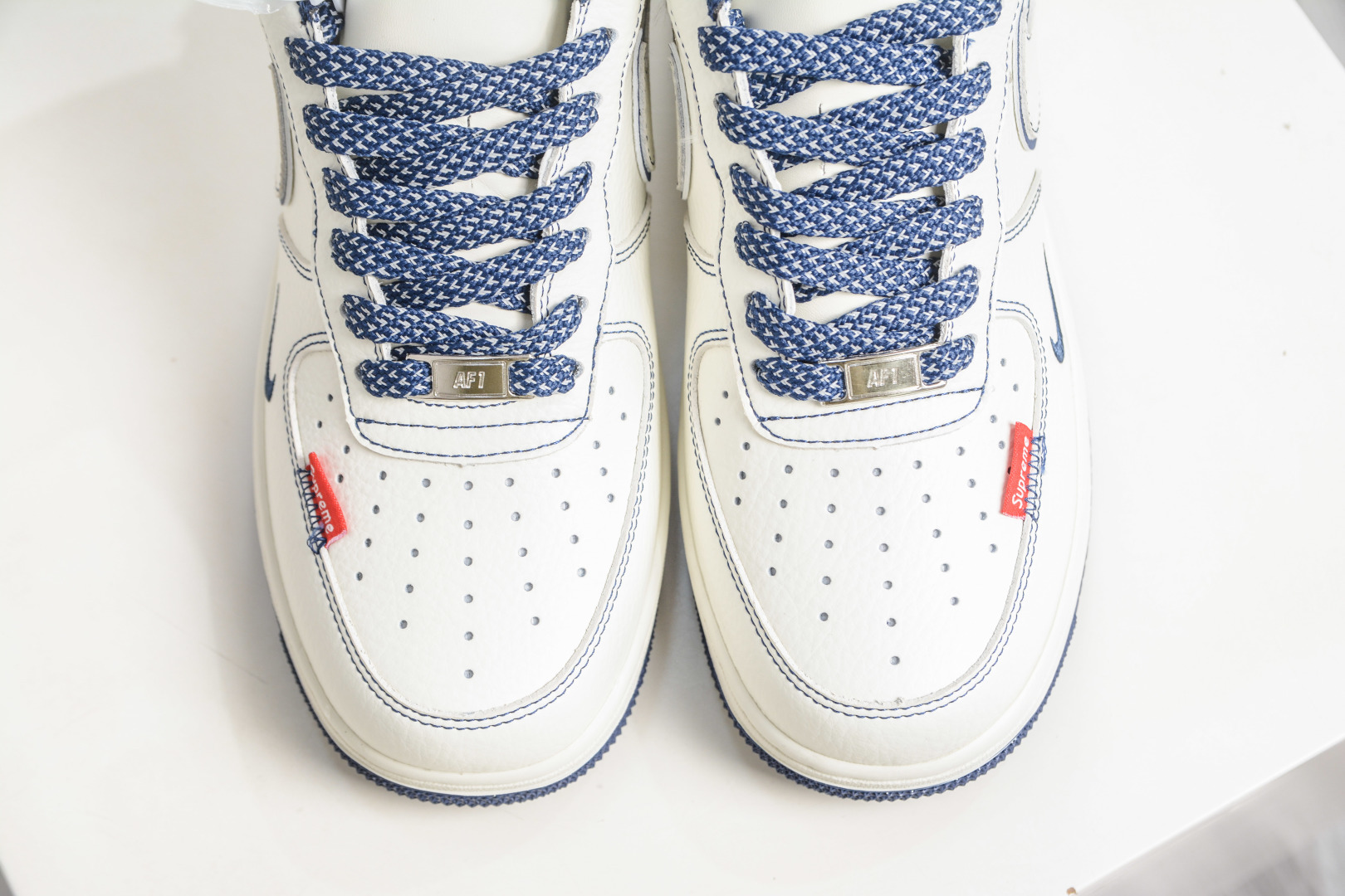 Stussy x NIke Air Force 1 斯图西联名-米白蓝 MN3399-806