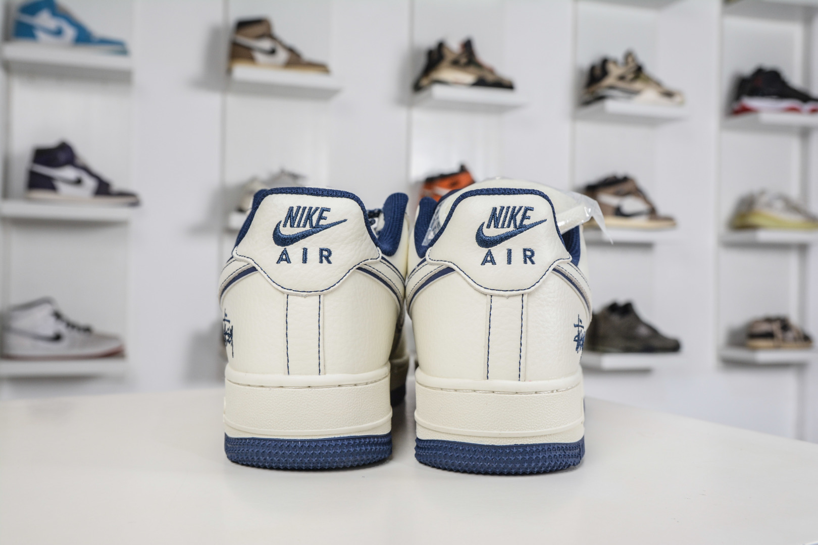 Stussy x NIke Air Force 1 斯图西联名-米白蓝 MN3399-806