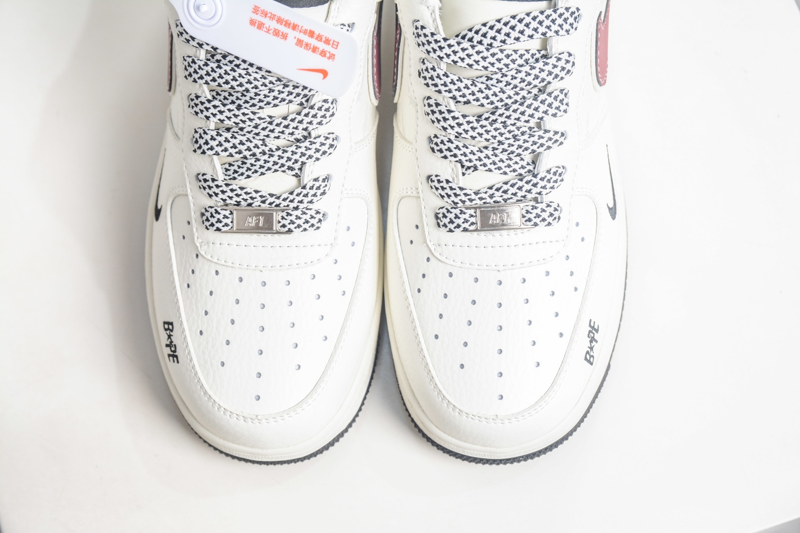 Nike Air Force 1 Low 07 x BAPE 猿人头联名-米白酒红 MM3399-812-Top High Quatity Cheap Sneakers Fashion Clothing Clothes Bags handbags Shoes of all Brand wholesale With The best Quality And Beautiful Price from China Factory Chinese suppliers wholesaler seller Nike Air Force 1 Low 07 x BAPE 猿人头联名-米白酒红 MM3399-812