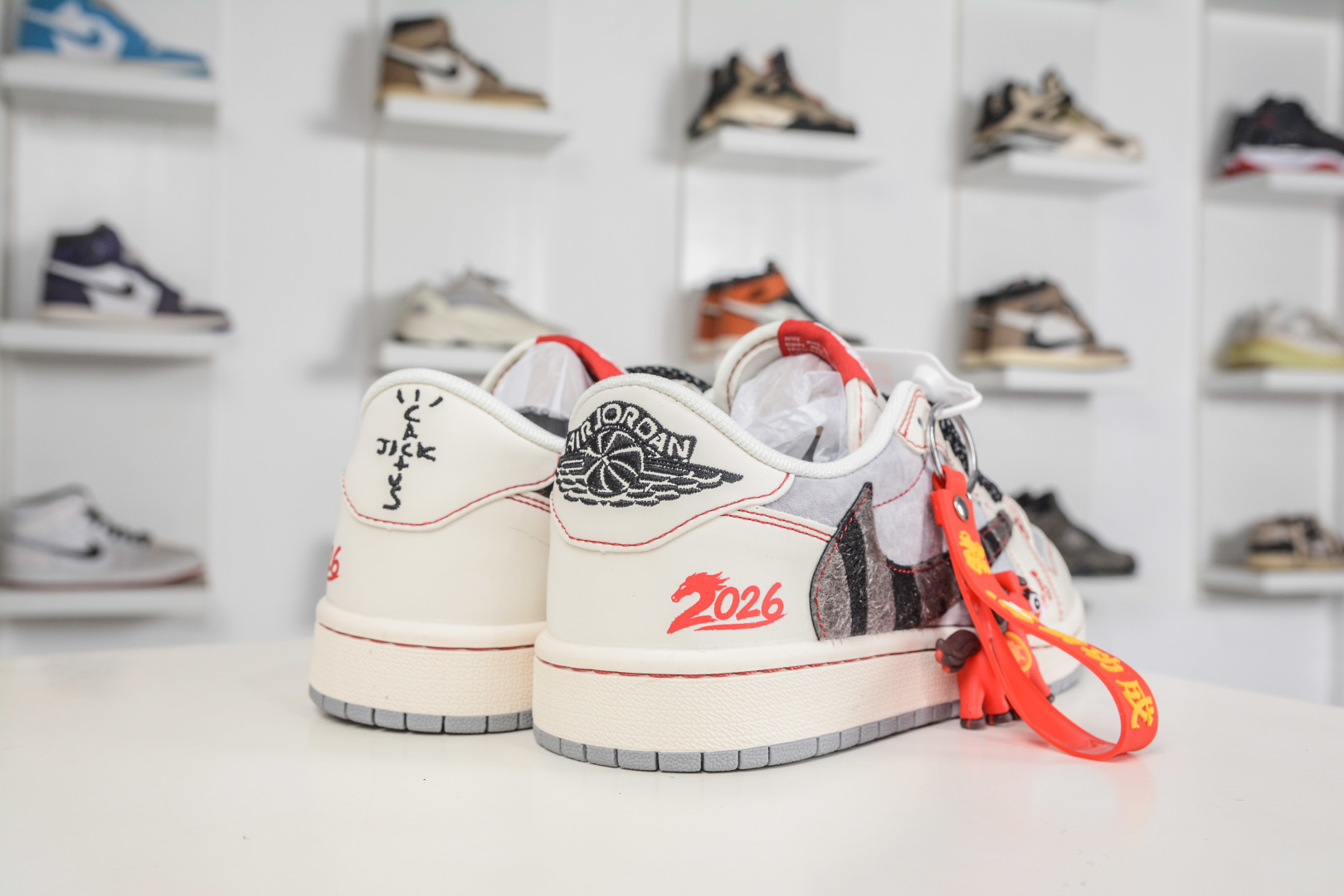 TS x Air Jordan AJ1 Low 倒钩低帮马年限定-米灰黑 FF9989-012-Top High Quatity Cheap Sneakers Fashion Clothing Clothes Bags handbags Shoes of all Brand wholesale With The best Quality And Beautiful Price from China Factory Chinese suppliers wholesaler seller TS x Air Jordan AJ1 Low 倒钩低帮马年限定-米灰黑 FF9989-012