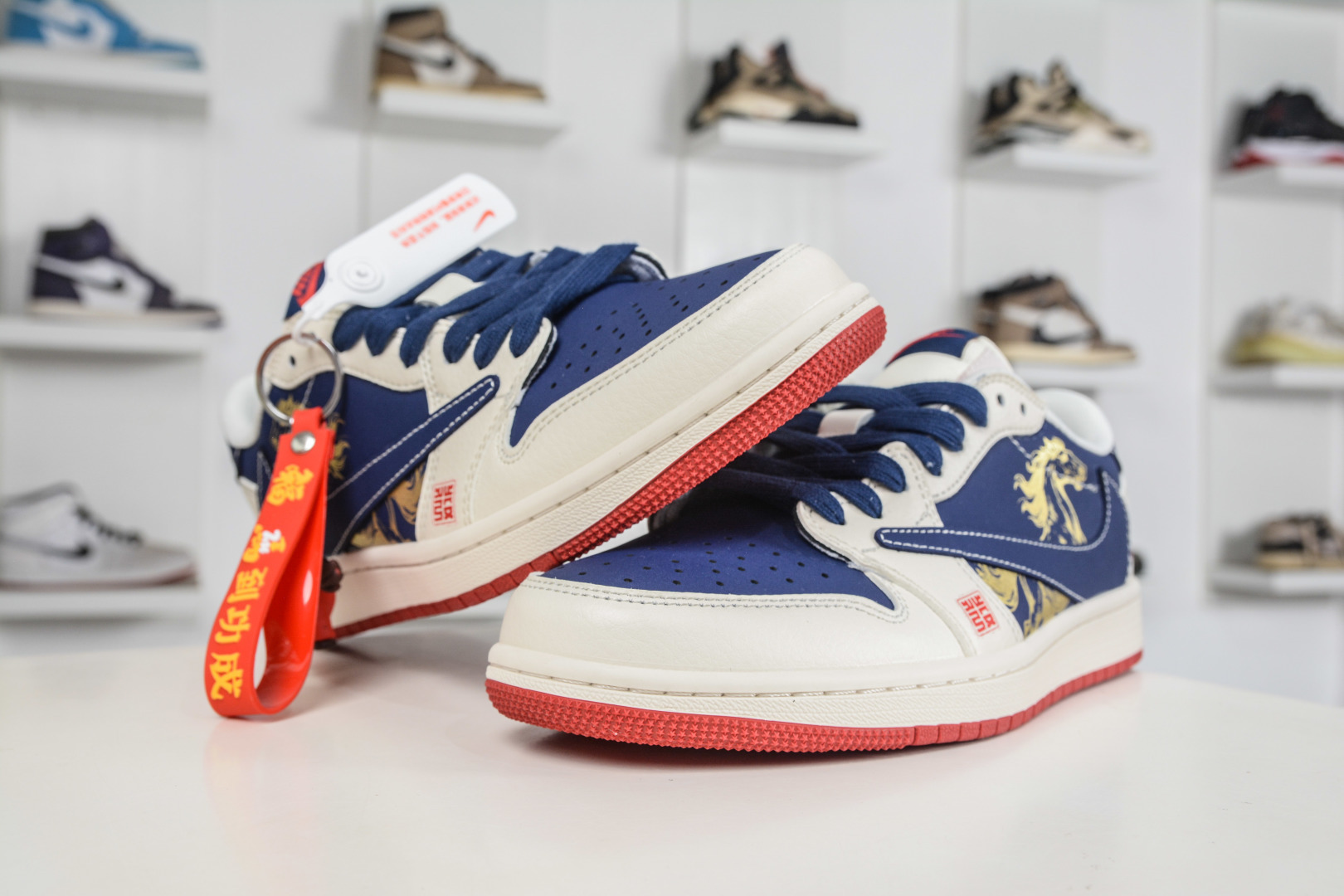TS x Air Jordan AJ1 Low 倒钩低帮马年限定-米白深蓝 FF9989-011-Top High Quatity Cheap Sneakers Fashion Clothing Clothes Bags handbags Shoes of all Brand wholesale With The best Quality And Beautiful Price from China Factory Chinese suppliers wholesaler seller TS x Air Jordan AJ1 Low 倒钩低帮马年限定-米白深蓝 FF9989-011