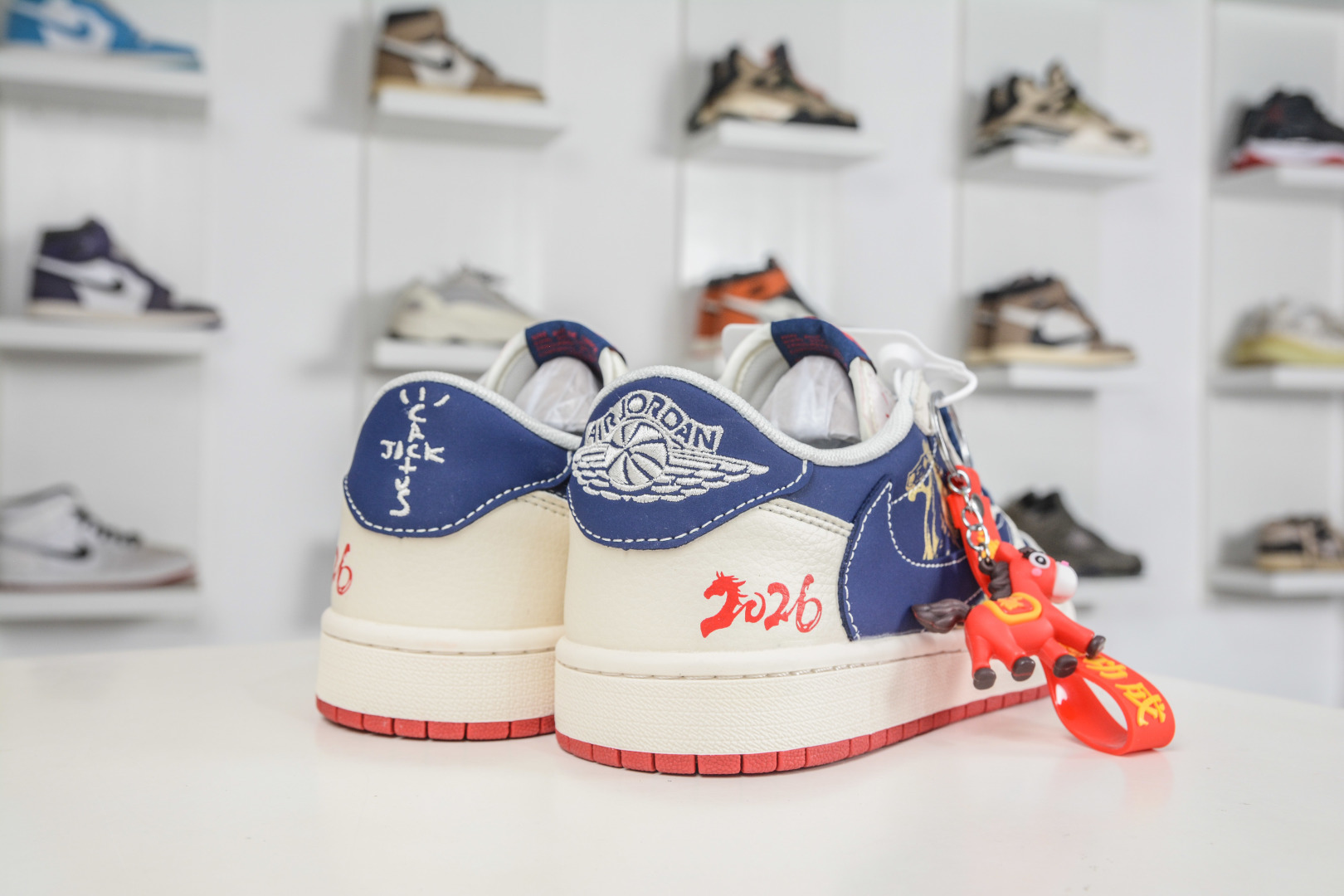 TS x Air Jordan AJ1 Low 倒钩低帮马年限定-米白深蓝 FF9989-011-Top High Quatity Cheap Sneakers Fashion Clothing Clothes Bags handbags Shoes of all Brand wholesale With The best Quality And Beautiful Price from China Factory Chinese suppliers wholesaler seller TS x Air Jordan AJ1 Low 倒钩低帮马年限定-米白深蓝 FF9989-011