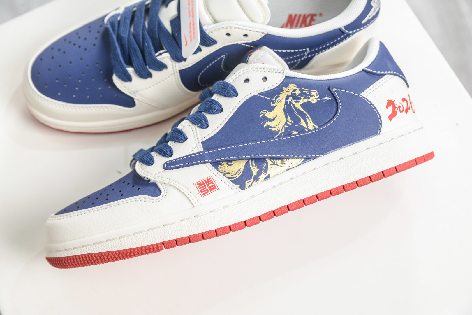 TS x Air Jordan AJ1 Low 倒钩低帮马年限定-米白深蓝 FF9989-011-Top High Quatity Cheap Sneakers Fashion Clothing Clothes Bags handbags Shoes of all Brand wholesale With The best Quality And Beautiful Price from China Factory Chinese suppliers wholesaler seller TS x Air Jordan AJ1 Low 倒钩低帮马年限定-米白深蓝 FF9989-011