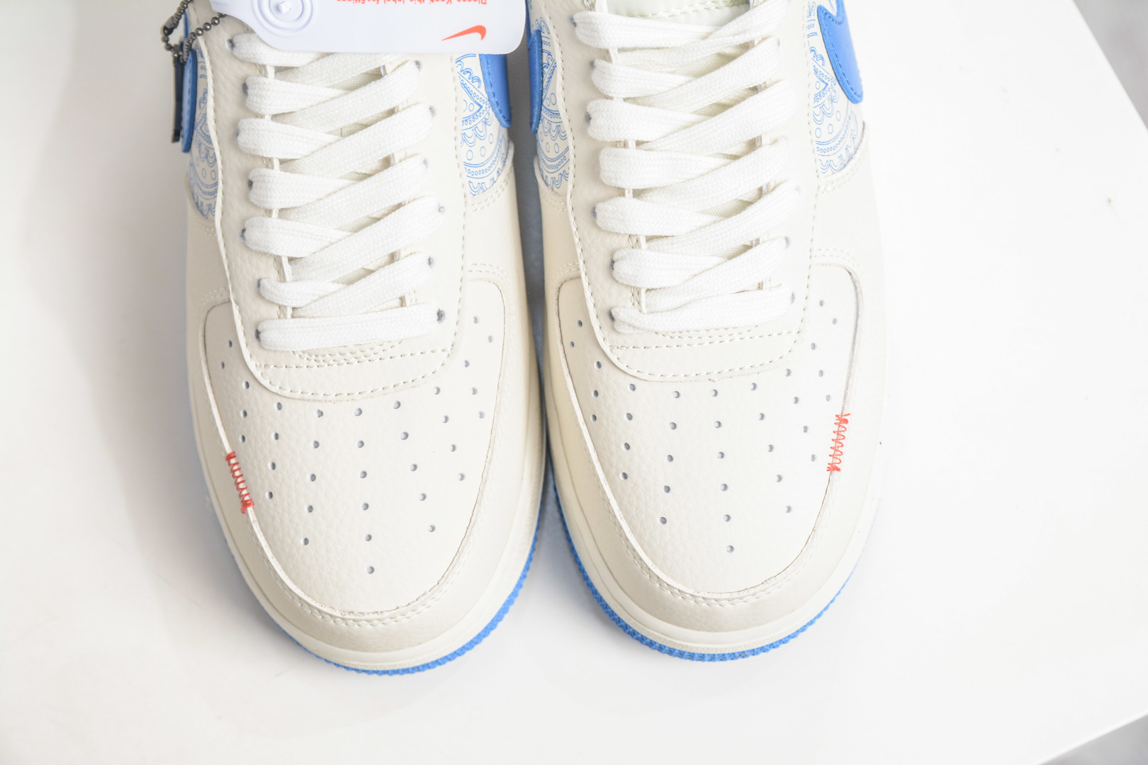 Nike Air Force 1 Low 07 x Louis Vuitton LV联名-情人节限定 白蓝腰果花 BK1916-009