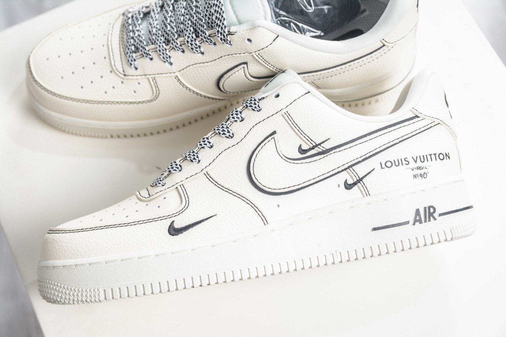 Nike Air Force 1 Low 07 x Louis Vuitton LV联名-奶油线条 LD1999-021-Top High Quatity Cheap Sneakers Fashion Clothing Clothes Bags handbags Shoes of all Brand wholesale With The best Quality And Beautiful Price from China Factory Chinese suppliers wholesaler seller Nike Air Force 1 Low 07 x Louis Vuitton LV联名-奶油线条 LD1999-021