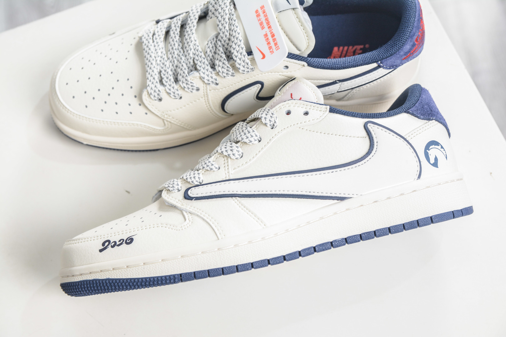 TS x Air Jordan AJ1 Low 倒钩低帮马年限定-米白藏蓝 FF9989-013-Top High Quatity Cheap Sneakers Fashion Clothing Clothes Bags handbags Shoes of all Brand wholesale With The best Quality And Beautiful Price from China Factory Chinese suppliers wholesaler seller TS x Air Jordan AJ1 Low 倒钩低帮马年限定-米白藏蓝 FF9989-013