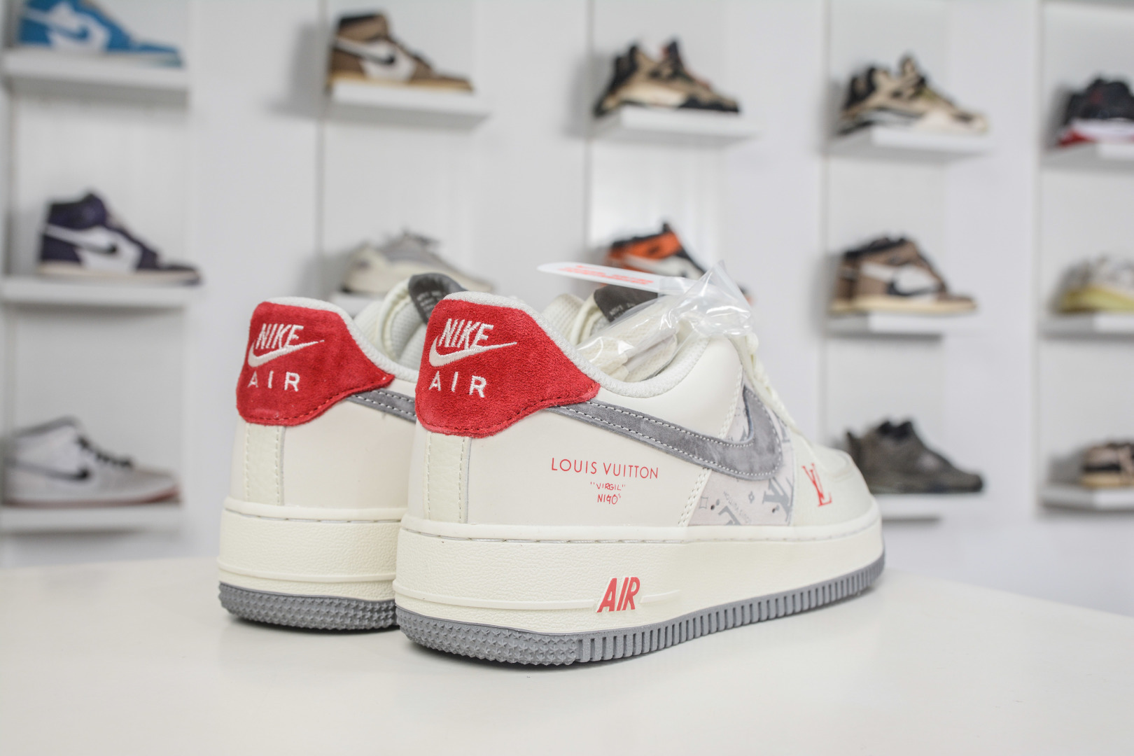 250 Nike Air Force 1 Low 07 x Louis Vuitton LV联名-米灰红 HS6188-134