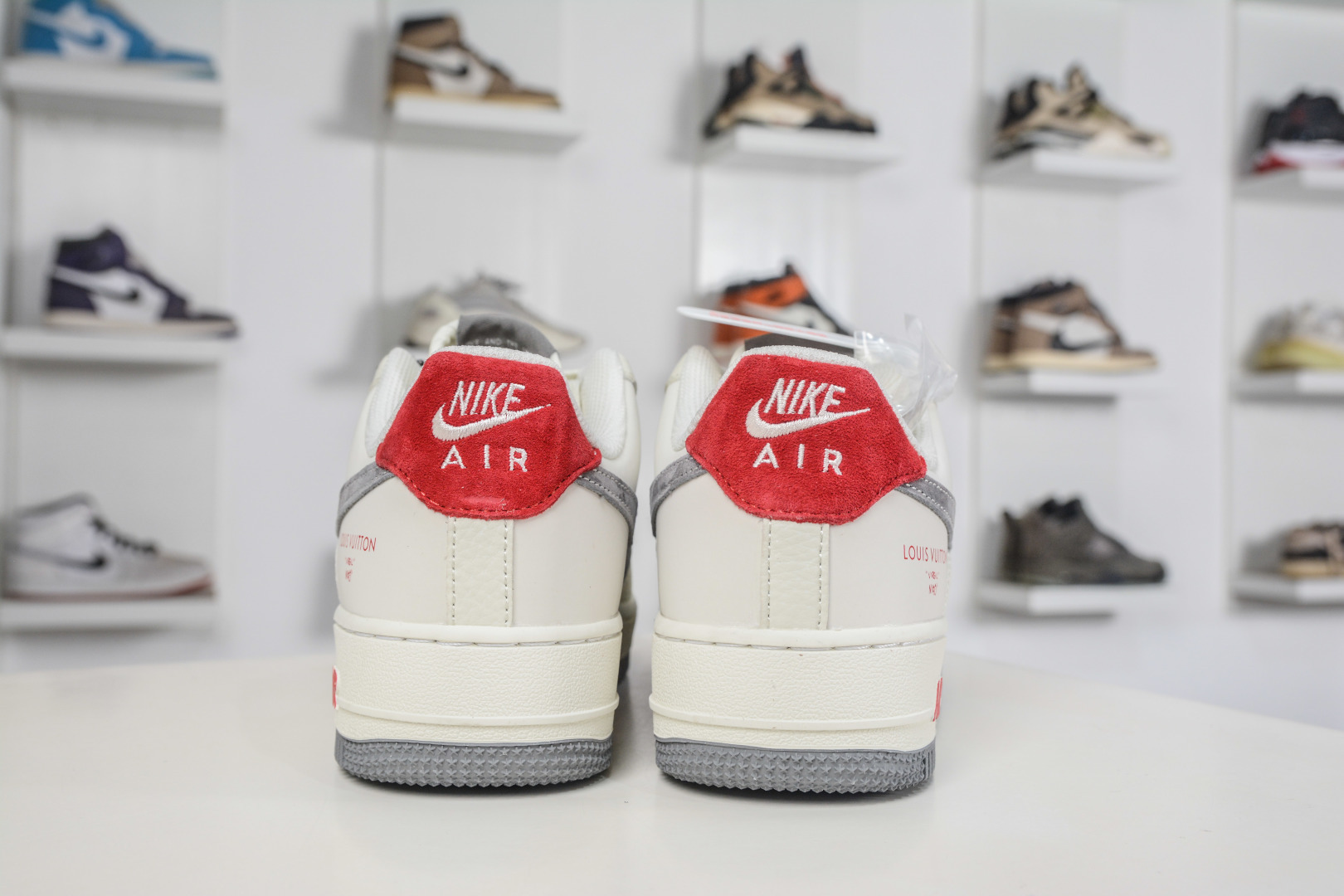 250 Nike Air Force 1 Low 07 x Louis Vuitton LV联名-米灰红 HS6188-134