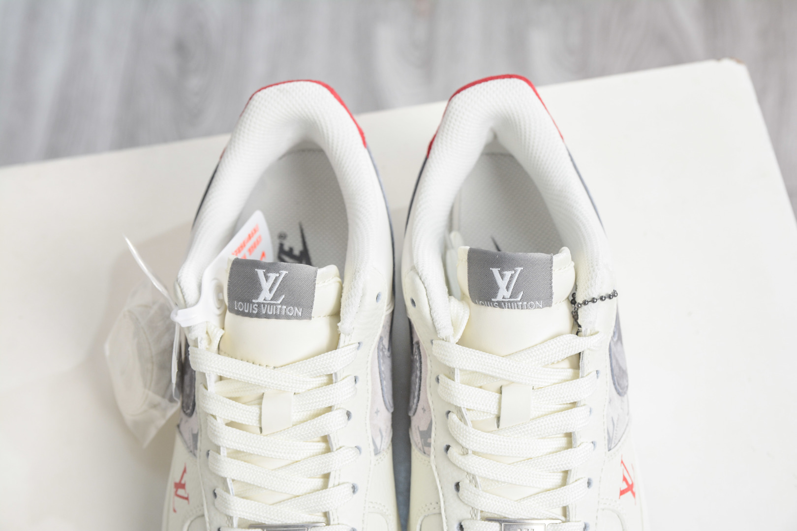 250 Nike Air Force 1 Low 07 x Louis Vuitton LV联名-米灰红 HS6188-134