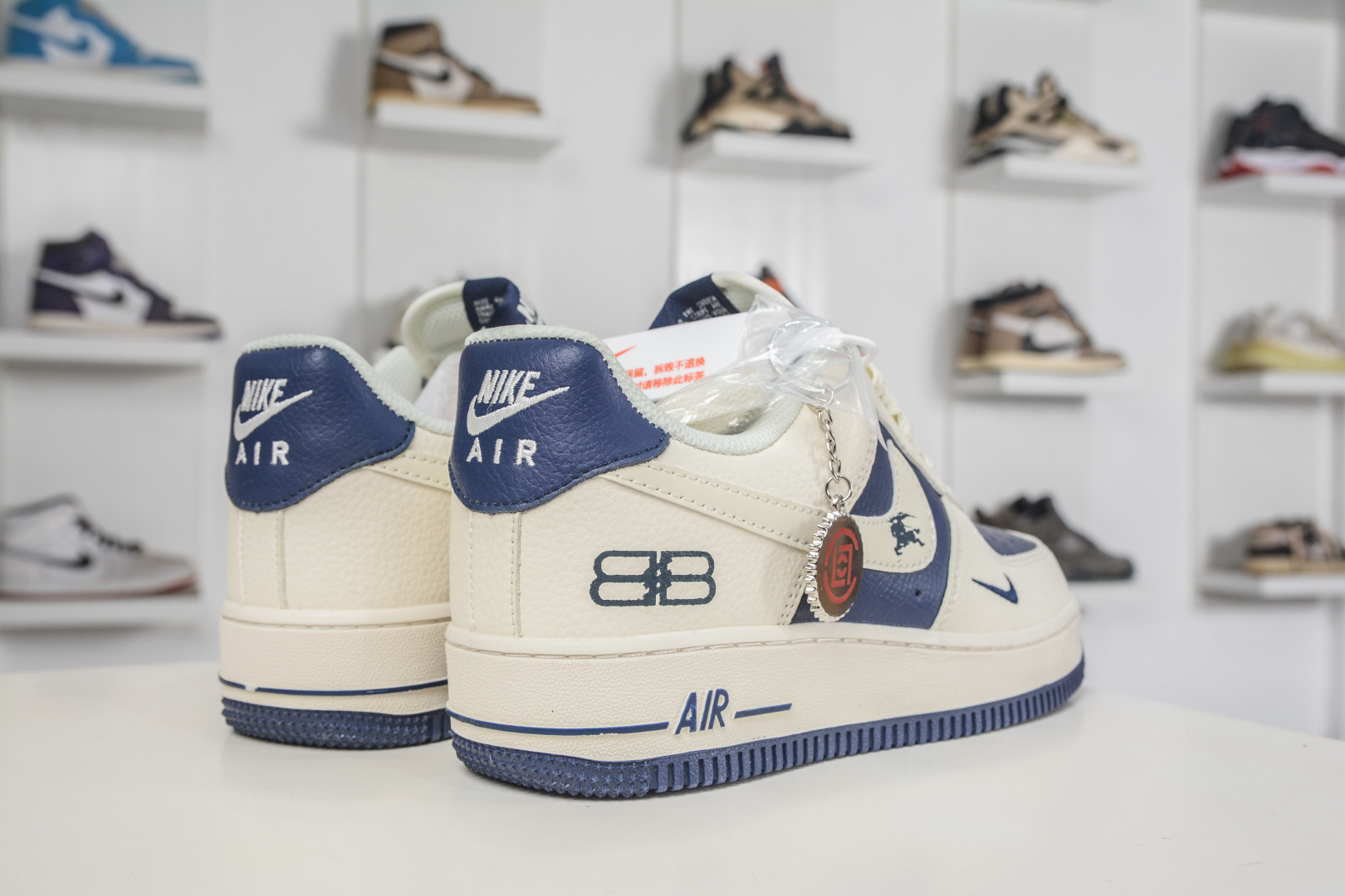 Nike Air Force 1 Low 07 x Balenciaga 巴黎世家联名-米白藏蓝 DN1688-817 Nike Air Force 1 Low 07 x Balenciaga 巴黎世家联名-米白藏蓝 DN1688-817