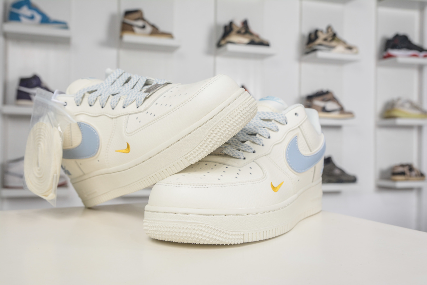 Nike Air Force 1 Low 07 米白蓝小勾 CS5288-071 Nike Air Force 1 Low 07 米白蓝小勾 CS5288-071