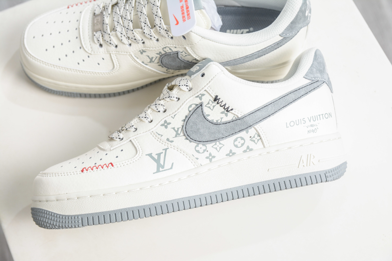Nike Air Force 1 Low 07 x Louis Vuitton LV联名-米白灰 KG6699-F47 Nike Air Force 1 Low 07 x Louis Vuitton LV联名-米白灰 KG6699-F47
