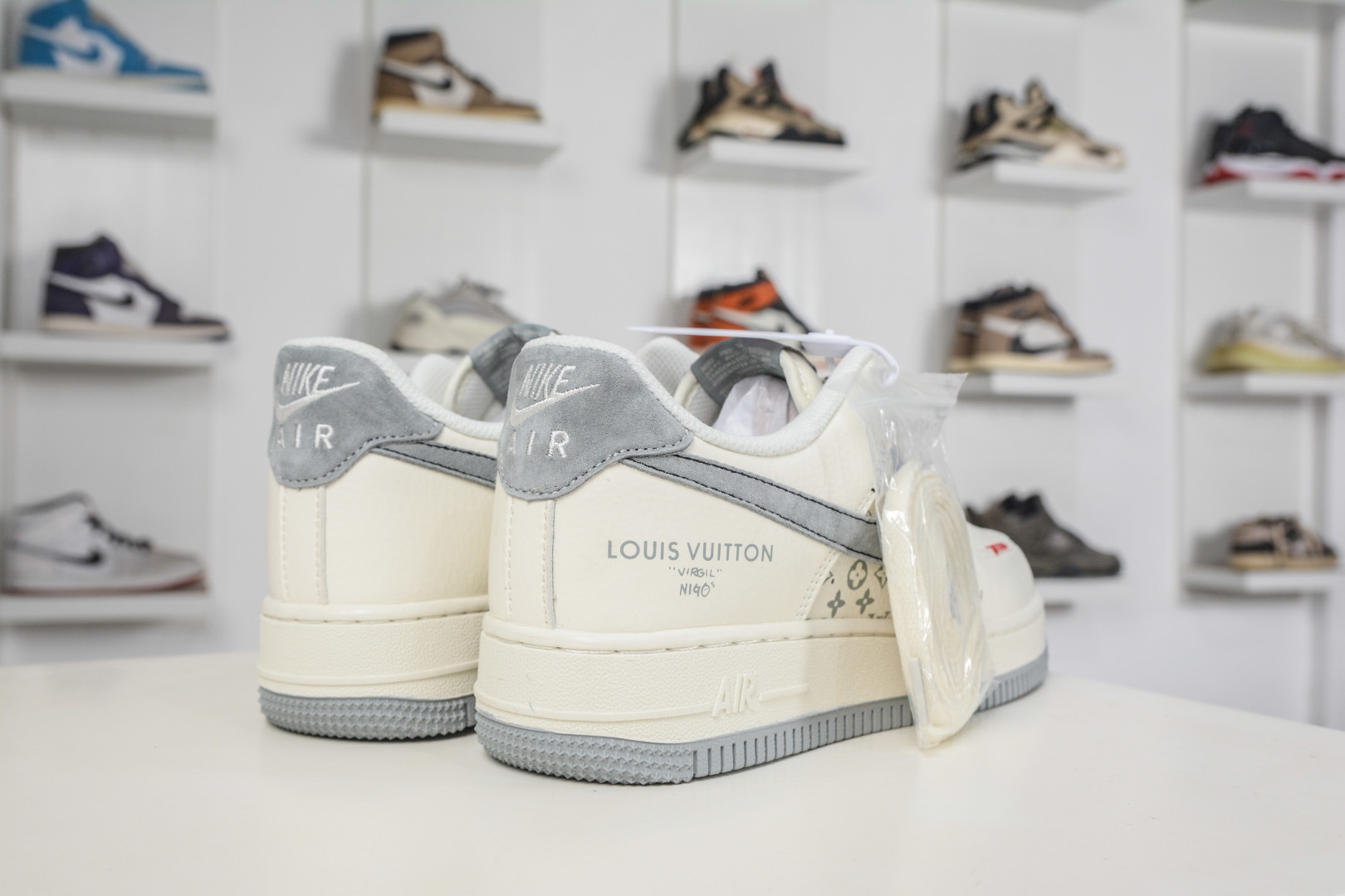 Nike Air Force 1 Low 07 x Louis Vuitton LV联名-米白灰 KG6699-F47 Nike Air Force 1 Low 07 x Louis Vuitton LV联名-米白灰 KG6699-F47