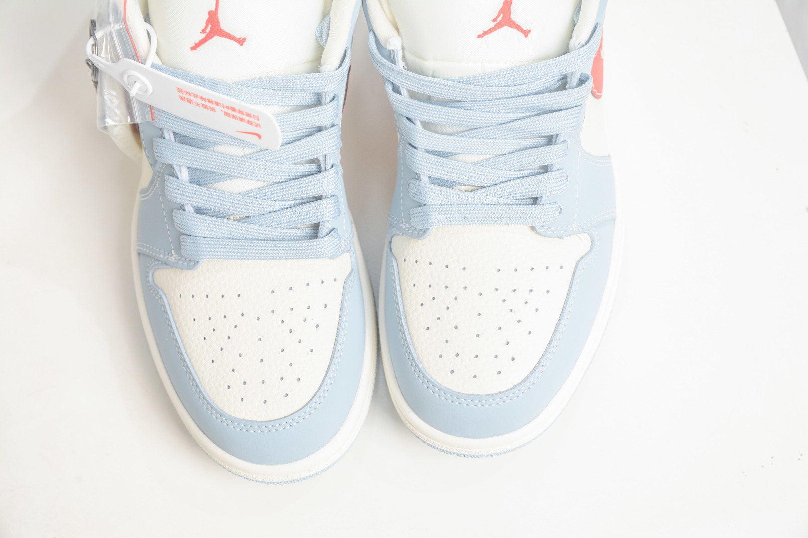 Air Jordan 1 Retro Low x Supreme SUP联名-白浅蓝红钩 QJ1988-012 Air Jordan 1 Retro Low x Supreme SUP联名-白浅蓝红钩 QJ1988-012
