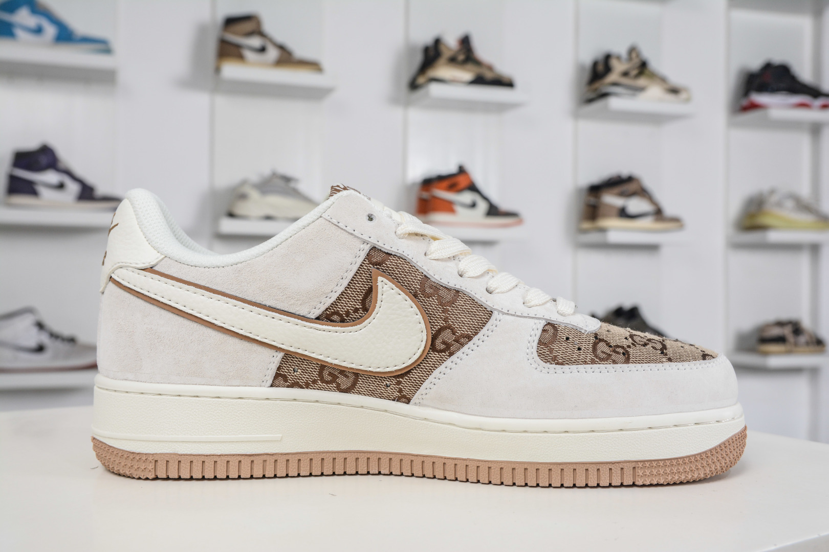 Gucci x NIke Air Force 1 古驰联名-米黄 MM3399-807 Gucci x NIke Air Force 1 古驰联名-米黄 MM3399-807