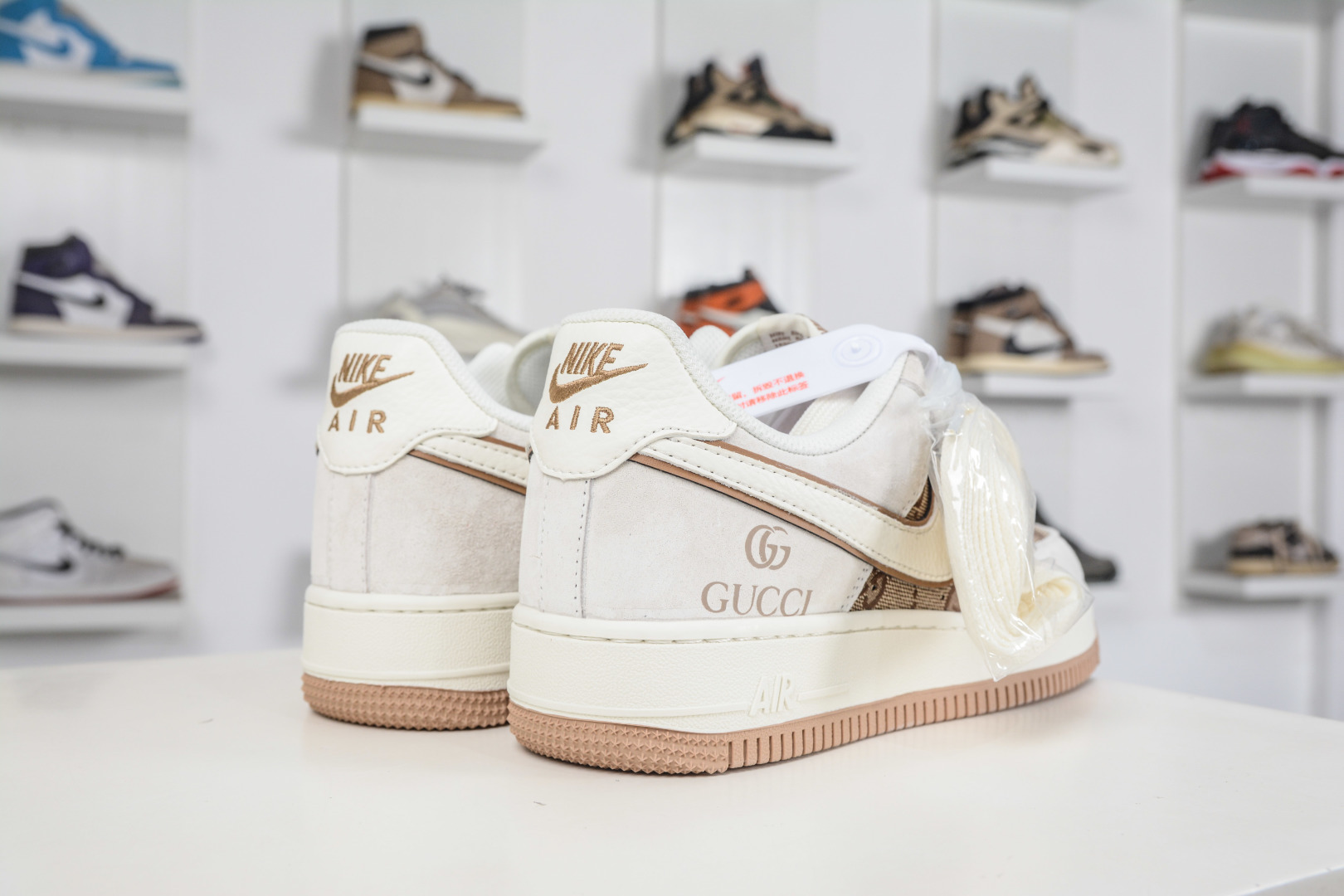 Gucci x NIke Air Force 1 古驰联名-米黄 MM3399-807 Gucci x NIke Air Force 1 古驰联名-米黄 MM3399-807