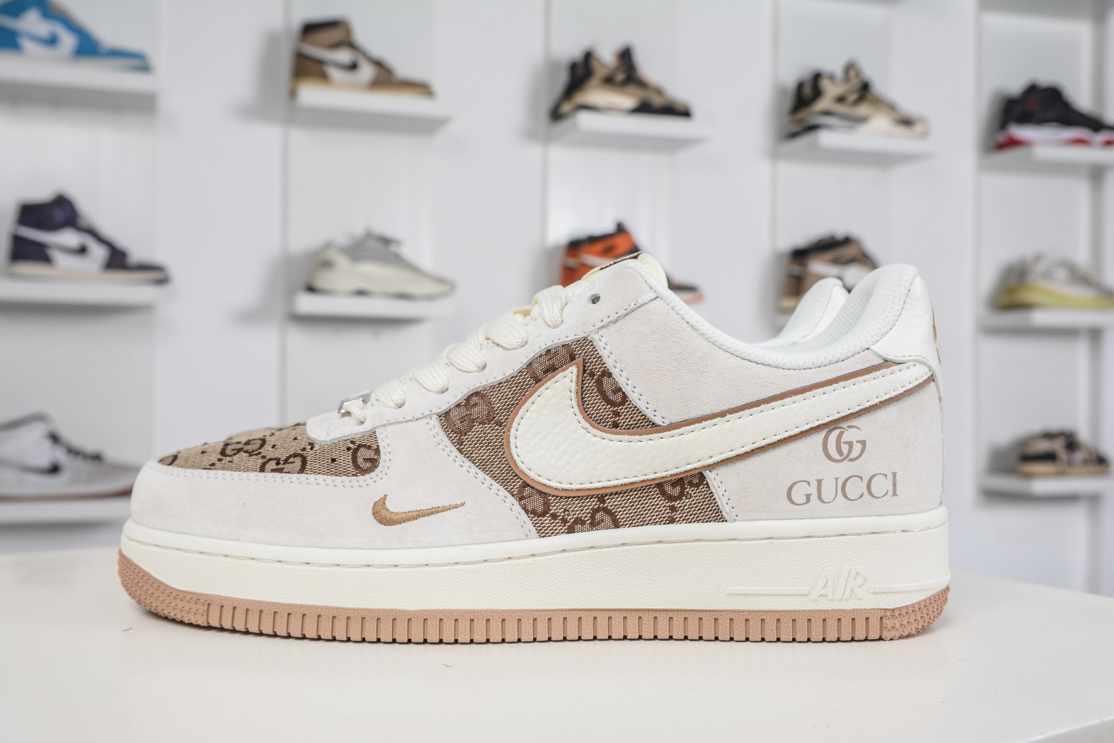 Gucci x NIke Air Force 1 古驰联名-米黄 MM3399-807 Gucci x NIke Air Force 1 古驰联名-米黄 MM3399-807