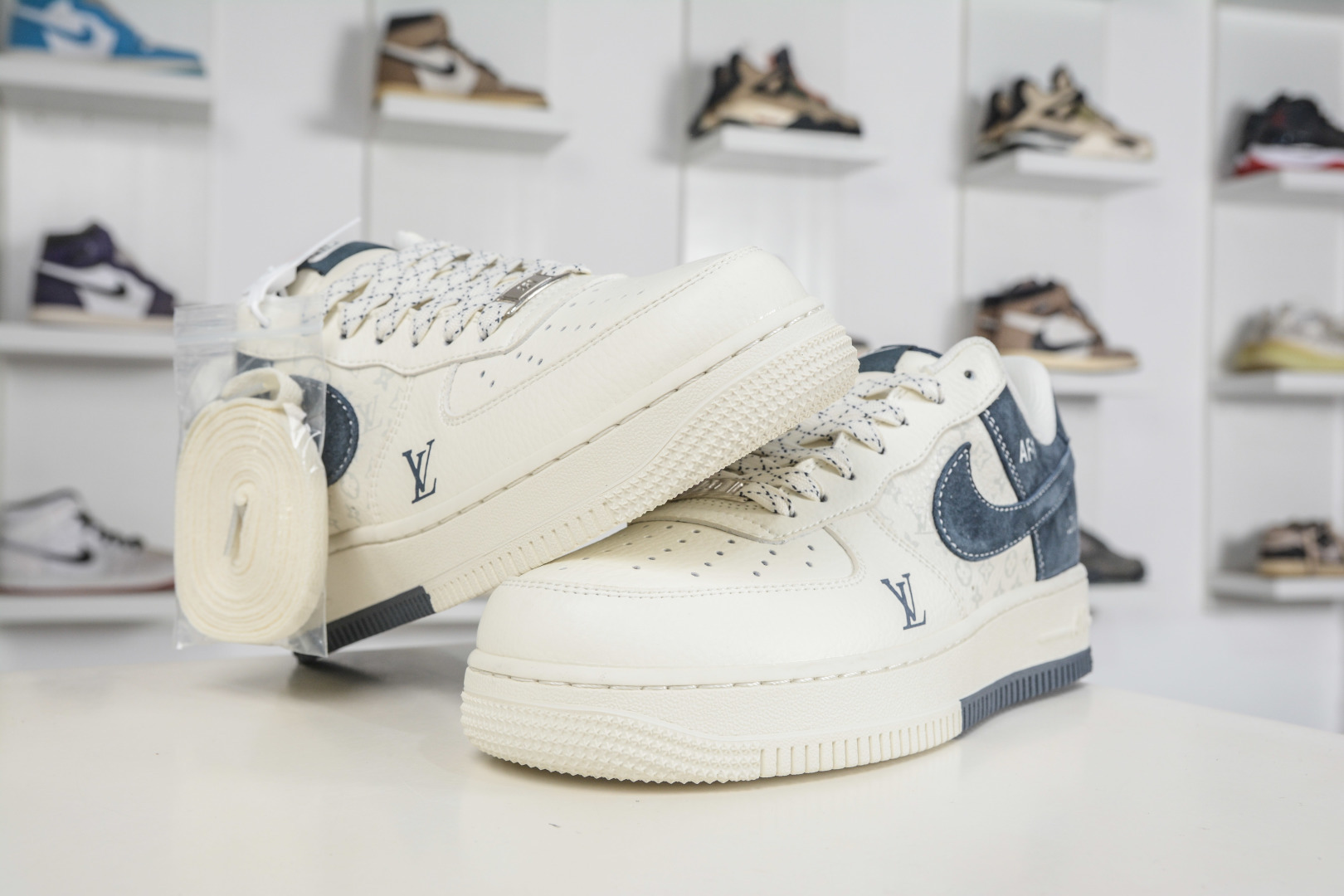 Nike Air Force 1 Low 07 x Louis Vuitton LV联名-白藏青 KG6699-F50 Nike Air Force 1 Low 07 x Louis Vuitton LV联名-白藏青 KG6699-F50