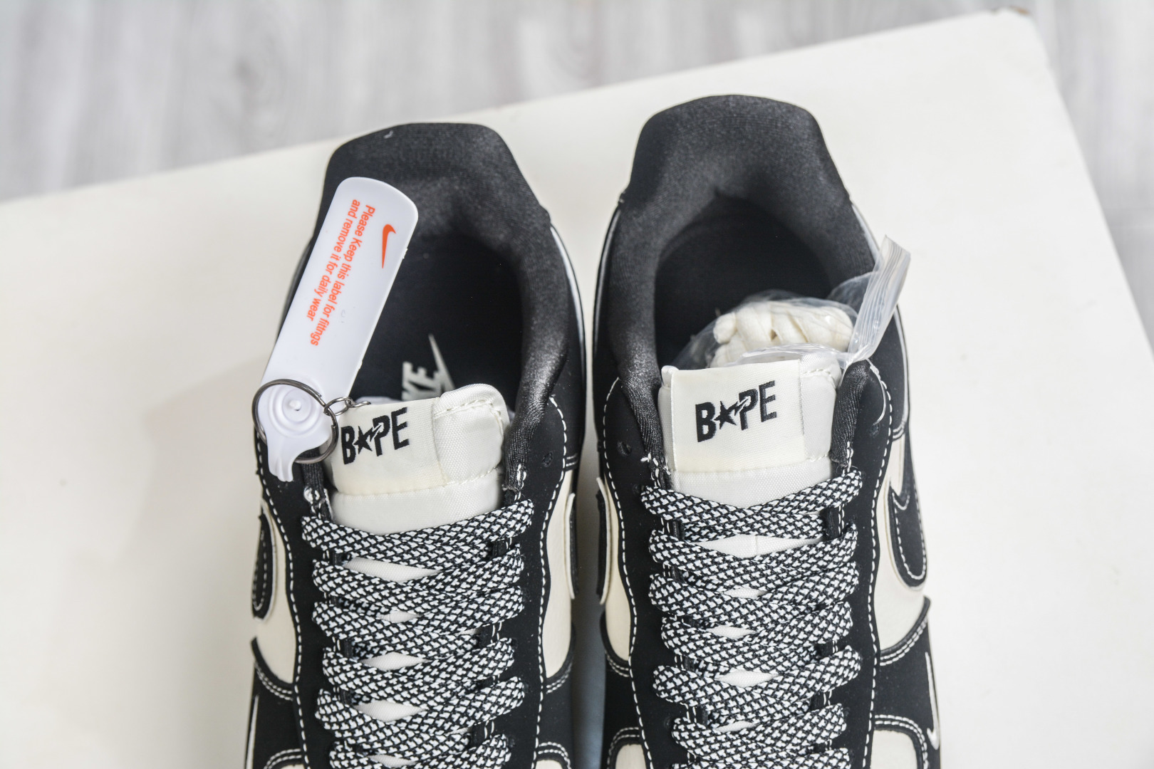Nike Air Force 1 Low 07 x BAPE 猿人头联名-黑米白 DW8806-003
