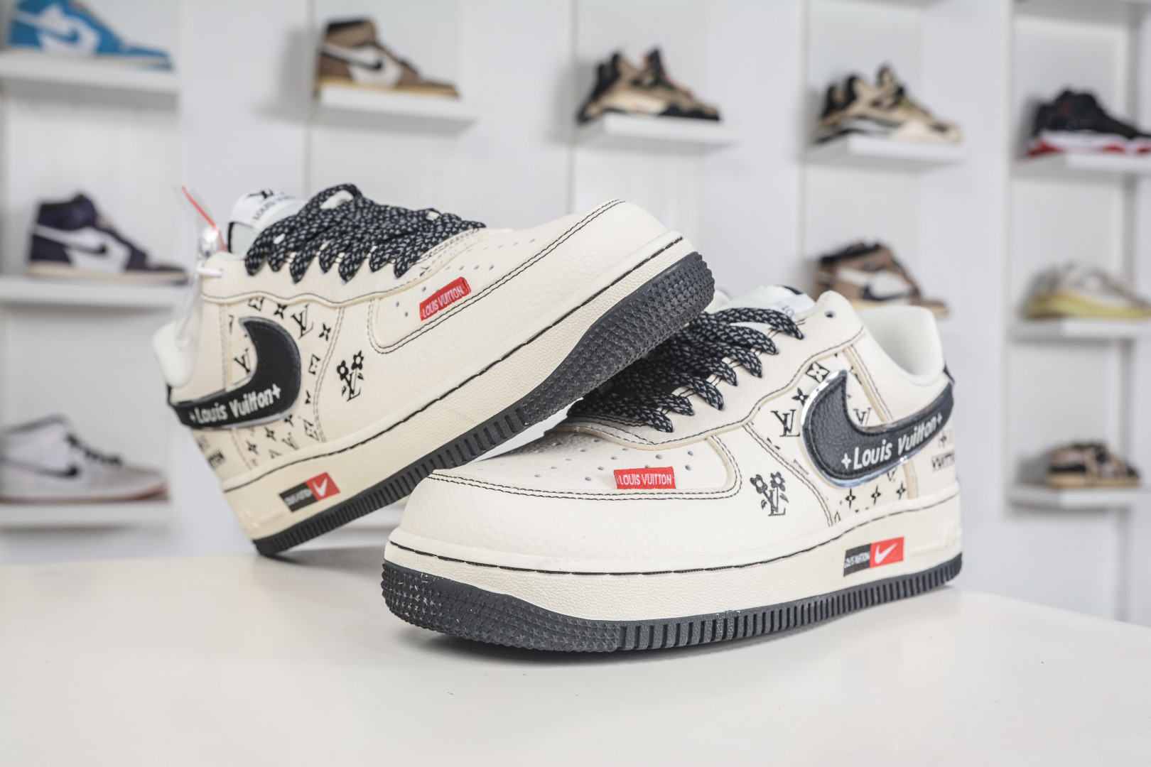 Nike Air Force 1 Low 07 x Louis Vuitton LV联名-米白黑 DD1982-345