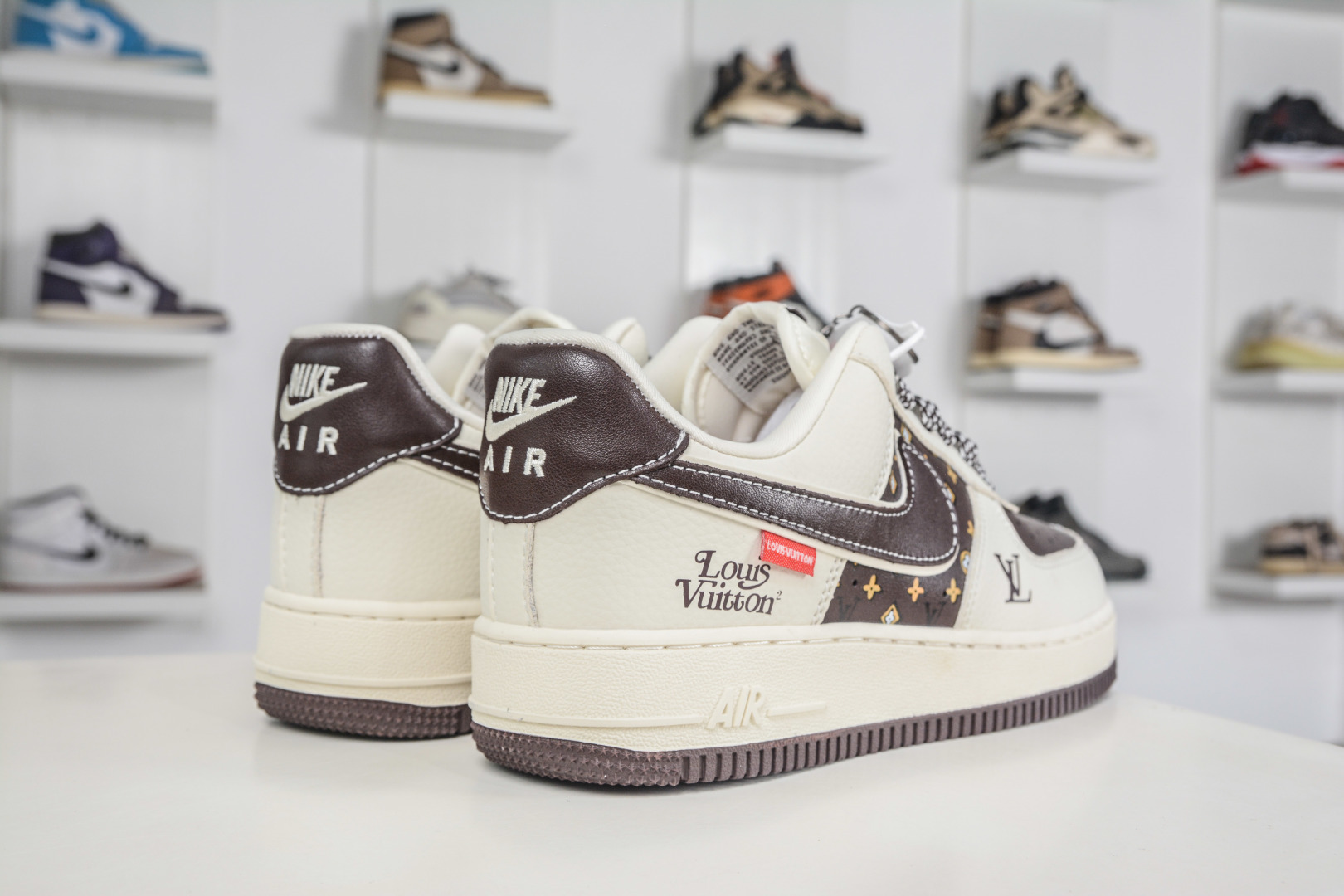 Nike Air Force 1 Low 07 x Louis Vuitton LV联名-米白棕 KL1688-007-Top High Quatity Cheap Sneakers Fashion Clothing Clothes Bags handbags Shoes of all Brand wholesale With The best Quality And Beautiful Price from China Factory Chinese suppliers wholesaler seller Nike Air Force 1 Low 07 x Louis Vuitton LV联名-米白棕 KL1688-007