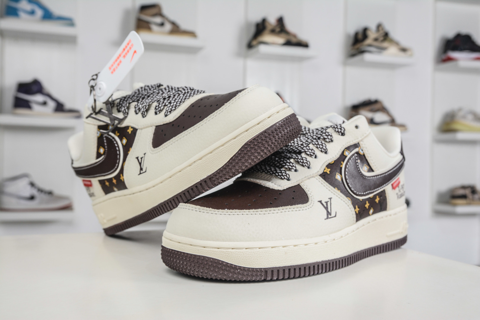 Nike Air Force 1 Low 07 x Louis Vuitton LV联名-米白棕 KL1688-007-Top High Quatity Cheap Sneakers Fashion Clothing Clothes Bags handbags Shoes of all Brand wholesale With The best Quality And Beautiful Price from China Factory Chinese suppliers wholesaler seller Nike Air Force 1 Low 07 x Louis Vuitton LV联名-米白棕 KL1688-007