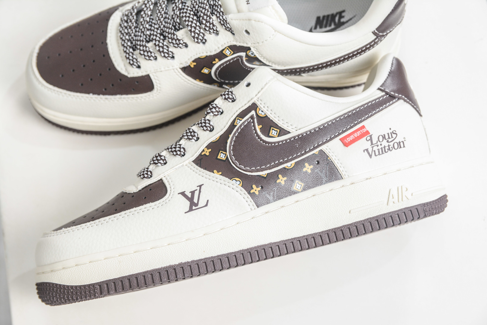 Nike Air Force 1 Low 07 x Louis Vuitton LV联名-米白棕 KL1688-007-Top High Quatity Cheap Sneakers Fashion Clothing Clothes Bags handbags Shoes of all Brand wholesale With The best Quality And Beautiful Price from China Factory Chinese suppliers wholesaler seller Nike Air Force 1 Low 07 x Louis Vuitton LV联名-米白棕 KL1688-007