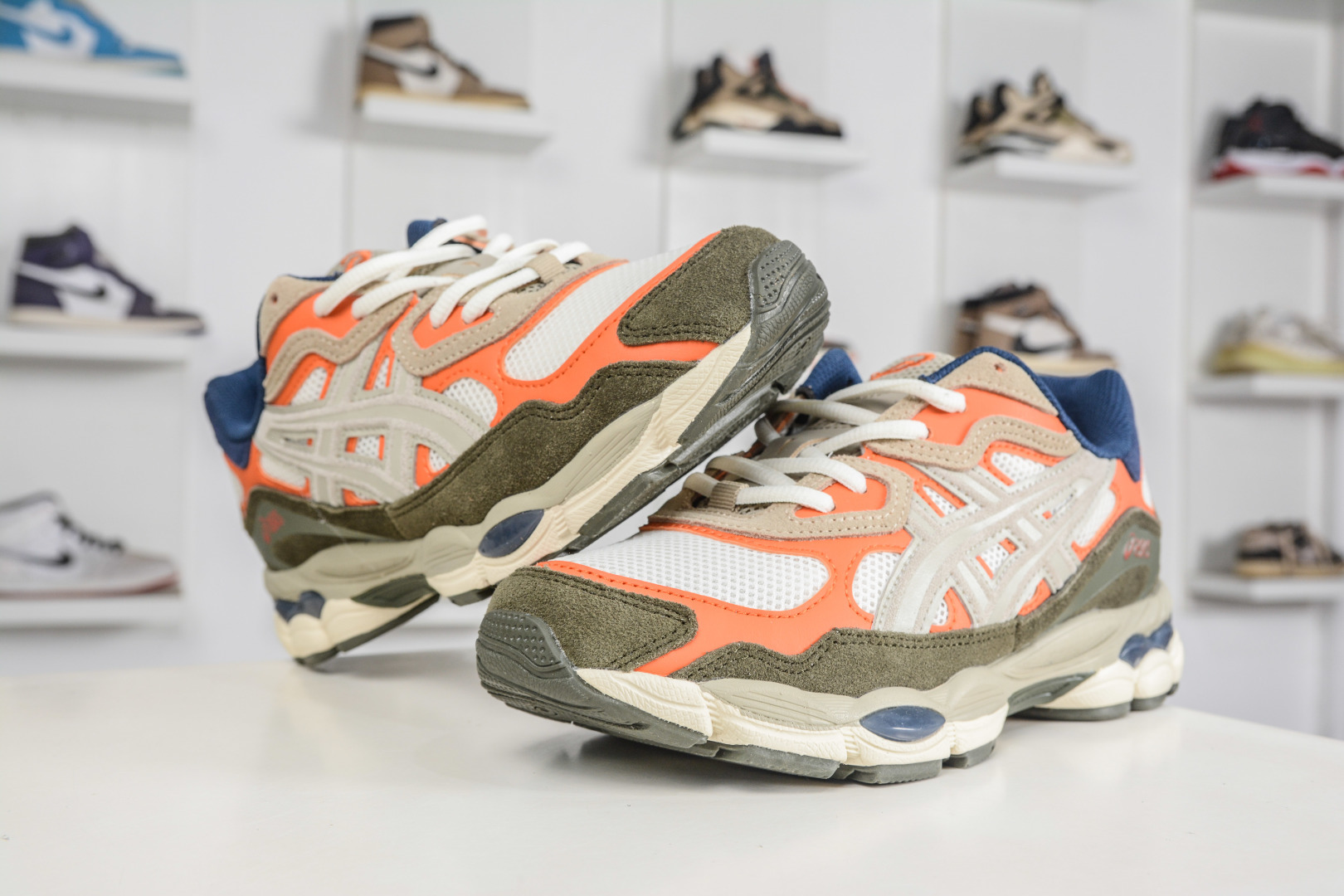 X版 Asics GEL-N亚瑟士防滑耐磨透气低帮复古运动休闲运动鞋 1203A383-108
