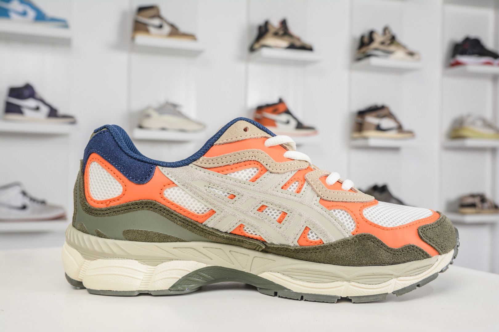 X版 Asics GEL-N亚瑟士防滑耐磨透气低帮复古运动休闲运动鞋 1203A383-108