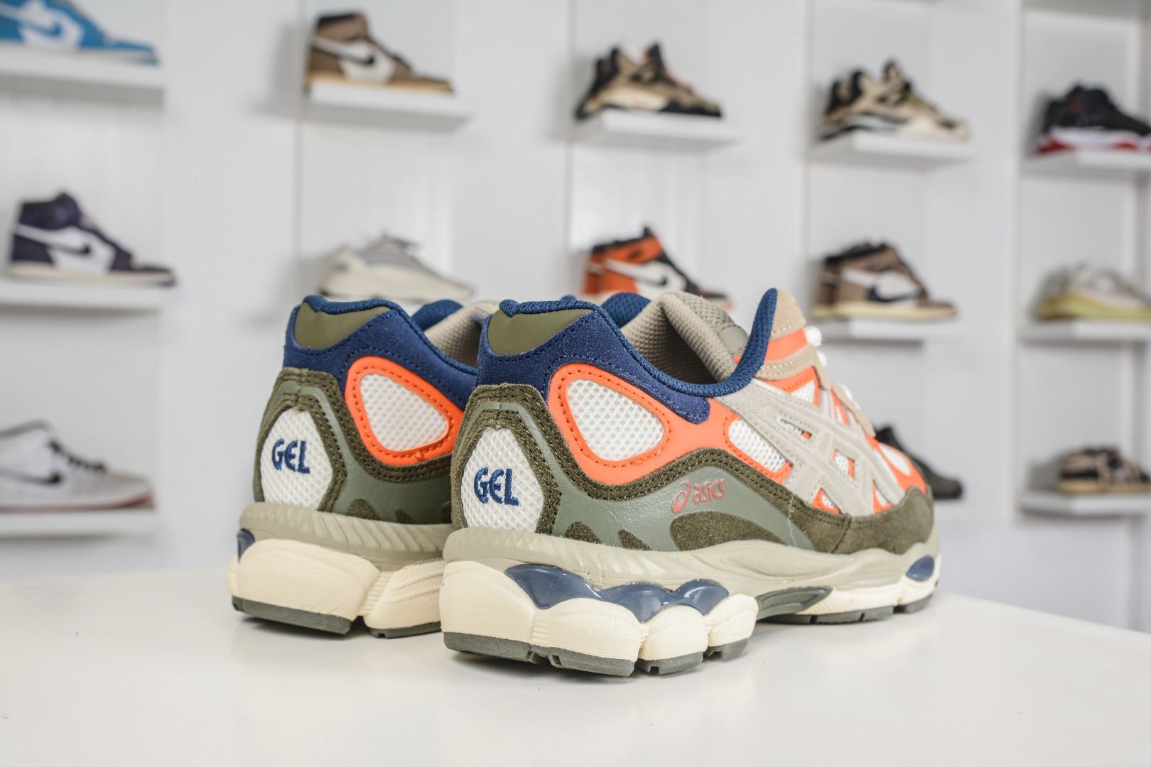 X版 Asics GEL-N亚瑟士防滑耐磨透气低帮复古运动休闲运动鞋 1203A383-108
