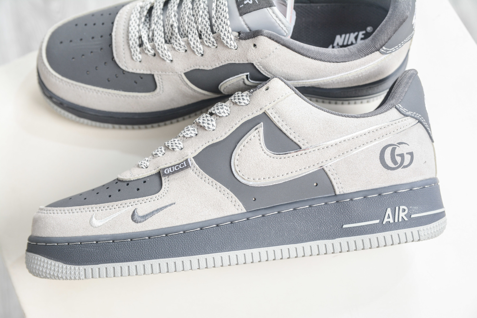 Gucci x NIke Air Force 1 古驰联名-灰 SS1979-026-Top High Quatity Cheap Sneakers Fashion Clothing Clothes Bags handbags Shoes of all Brand wholesale With The best Quality And Beautiful Price from China Factory Chinese suppliers wholesaler seller Gucci x NIke Air Force 1 古驰联名-灰 SS1979-026