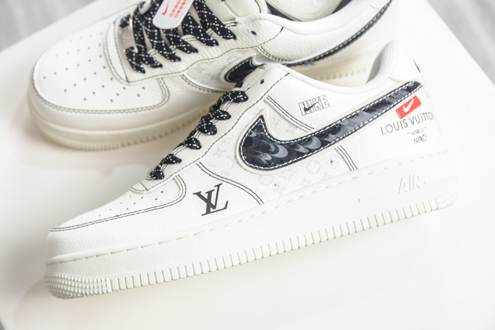 Nike Air Force 1 Low 07 x Louis Vuitton LV联名-米黑 KG6699-F37-Top High Quatity Cheap Sneakers Fashion Clothing Clothes Bags handbags Shoes of all Brand wholesale With The best Quality And Beautiful Price from China Factory Chinese suppliers wholesaler seller Nike Air Force 1 Low 07 x Louis Vuitton LV联名-米黑 KG6699-F37