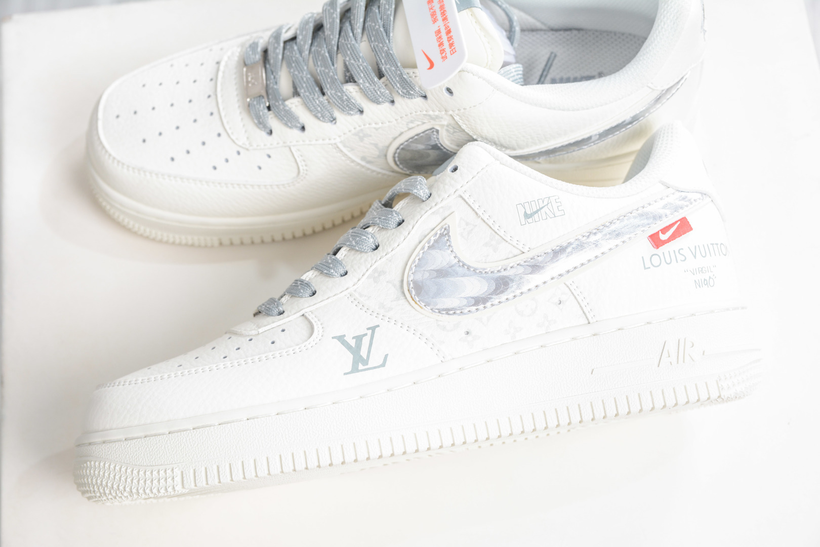 Nike Air Force 1 Low 07 x Louis Vuitton LV联名-白银 KG6699-F39