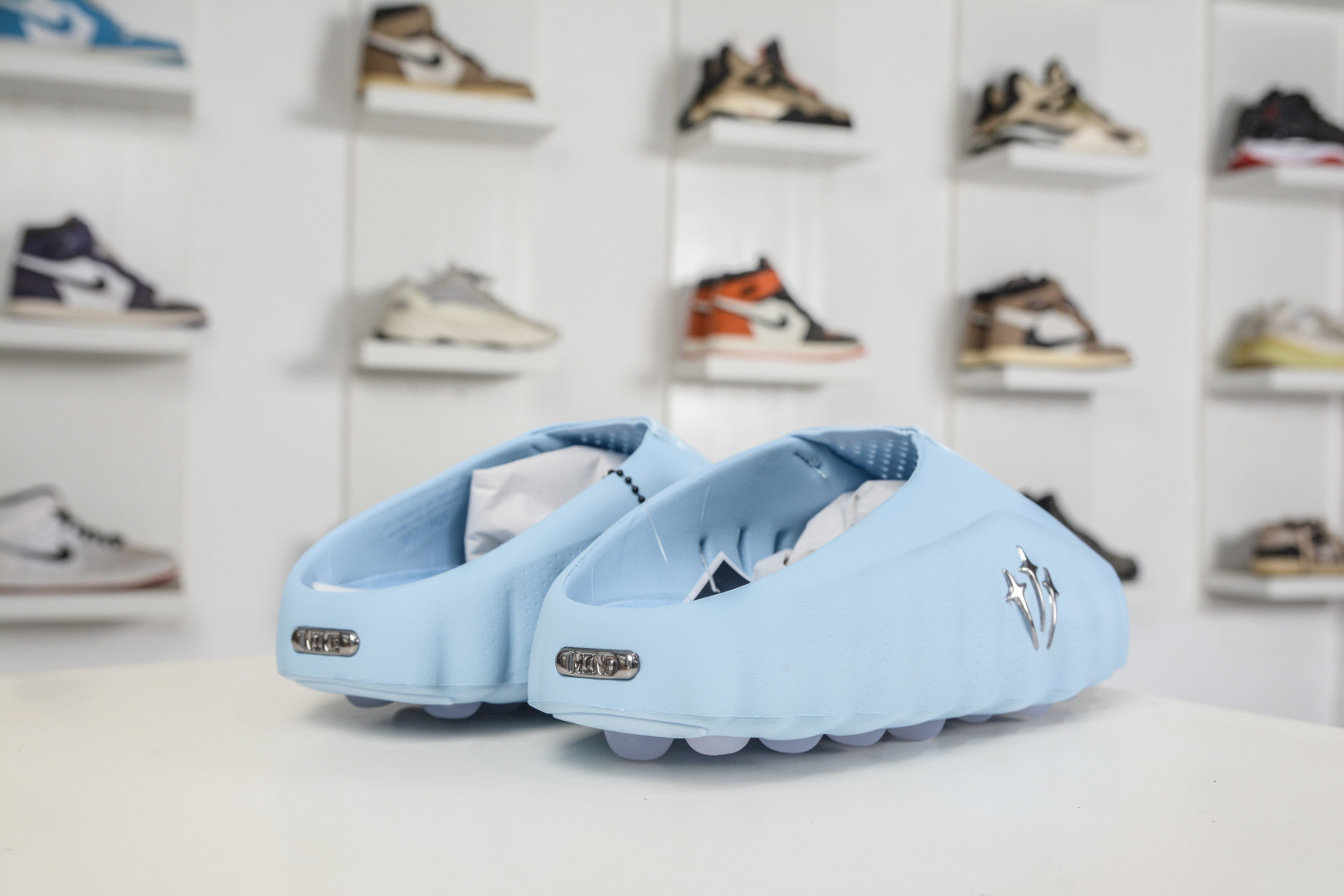 Nocta x NK Mind 001 天蓝 黑科技足底按摩舒适贴合包头拖鞋 HY5028-001-Top High Quatity Cheap Sneakers Fashion Clothing Clothes Bags handbags Shoes of all Brand wholesale With The best Quality And Beautiful Price from China Factory Chinese suppliers wholesaler seller Nocta x NK Mind 001 天蓝 黑科技足底按摩舒适贴合包头拖鞋 HY5028-001