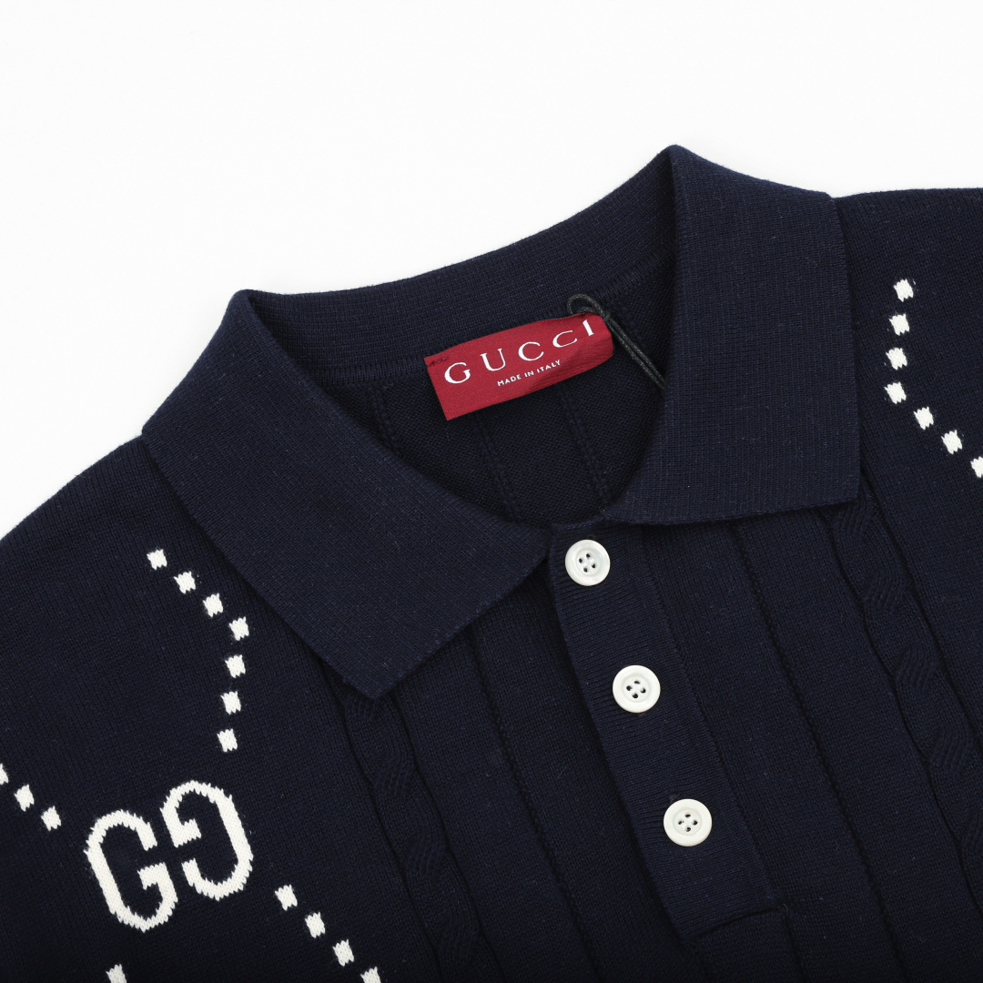 Gucci GUCCI/古驰 双G针织毛衣Polo短袖