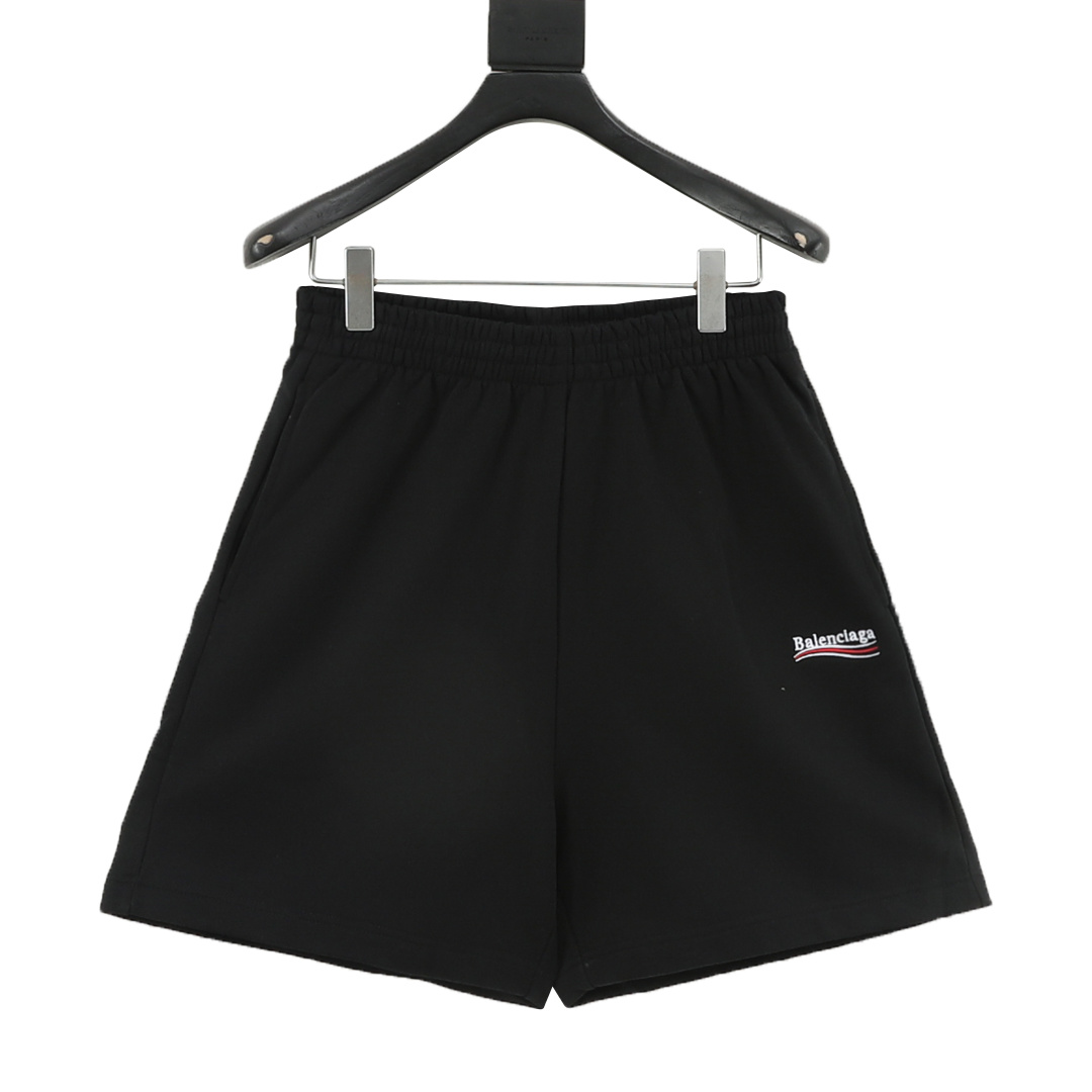 P80 Modelo Y702 BALENCIAGA BLCG pantalones cortos con bordado de logo de cola. Desarrollo basado en el original comprad…