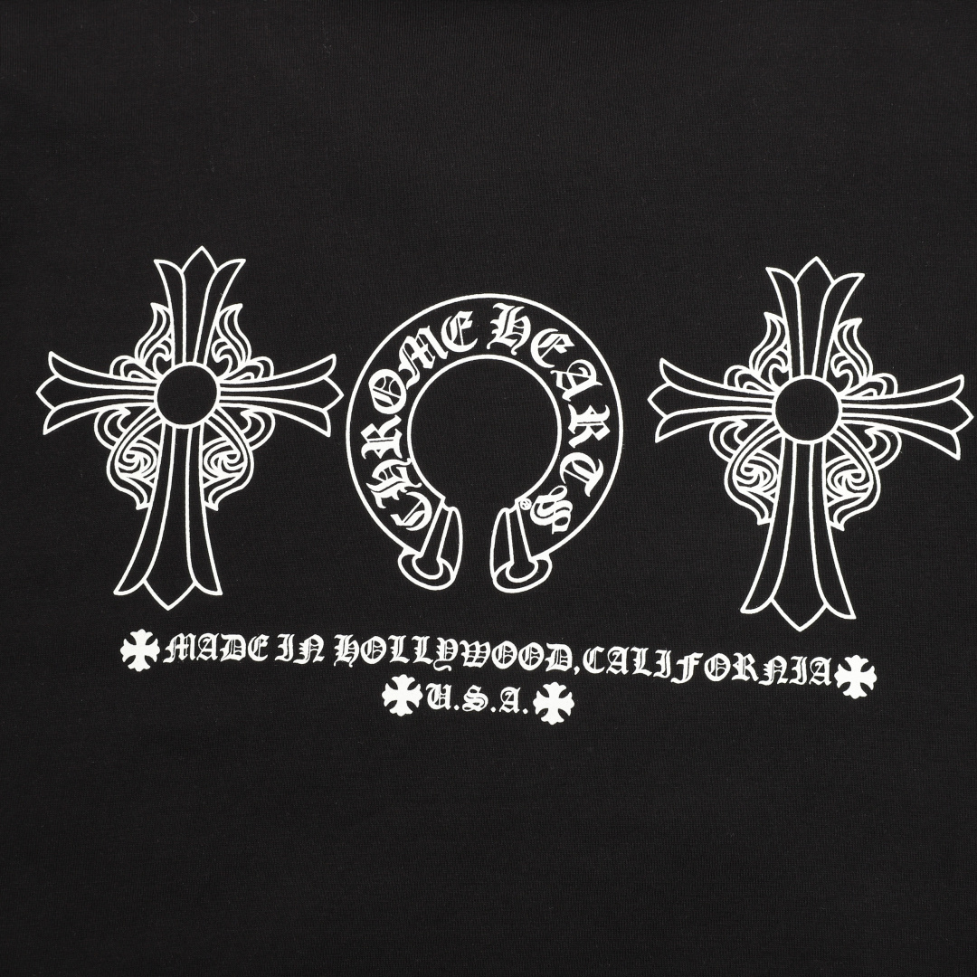 Chrome Hearts Chrome Hearts/克罗心 十字马蹄印花短袖