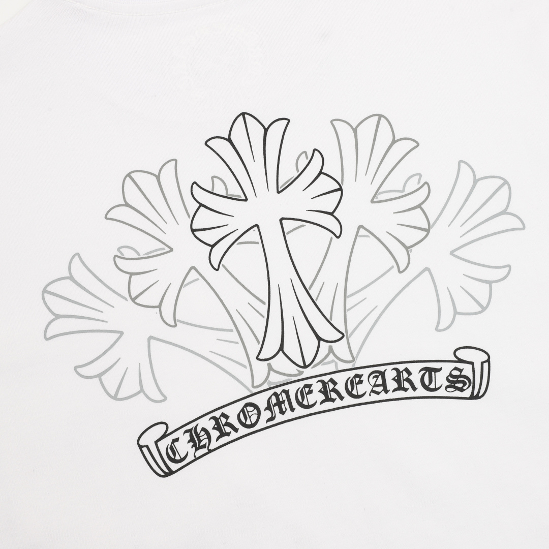 Chrome Hearts Chrome Hearts/克罗心 素描十字架印花短袖