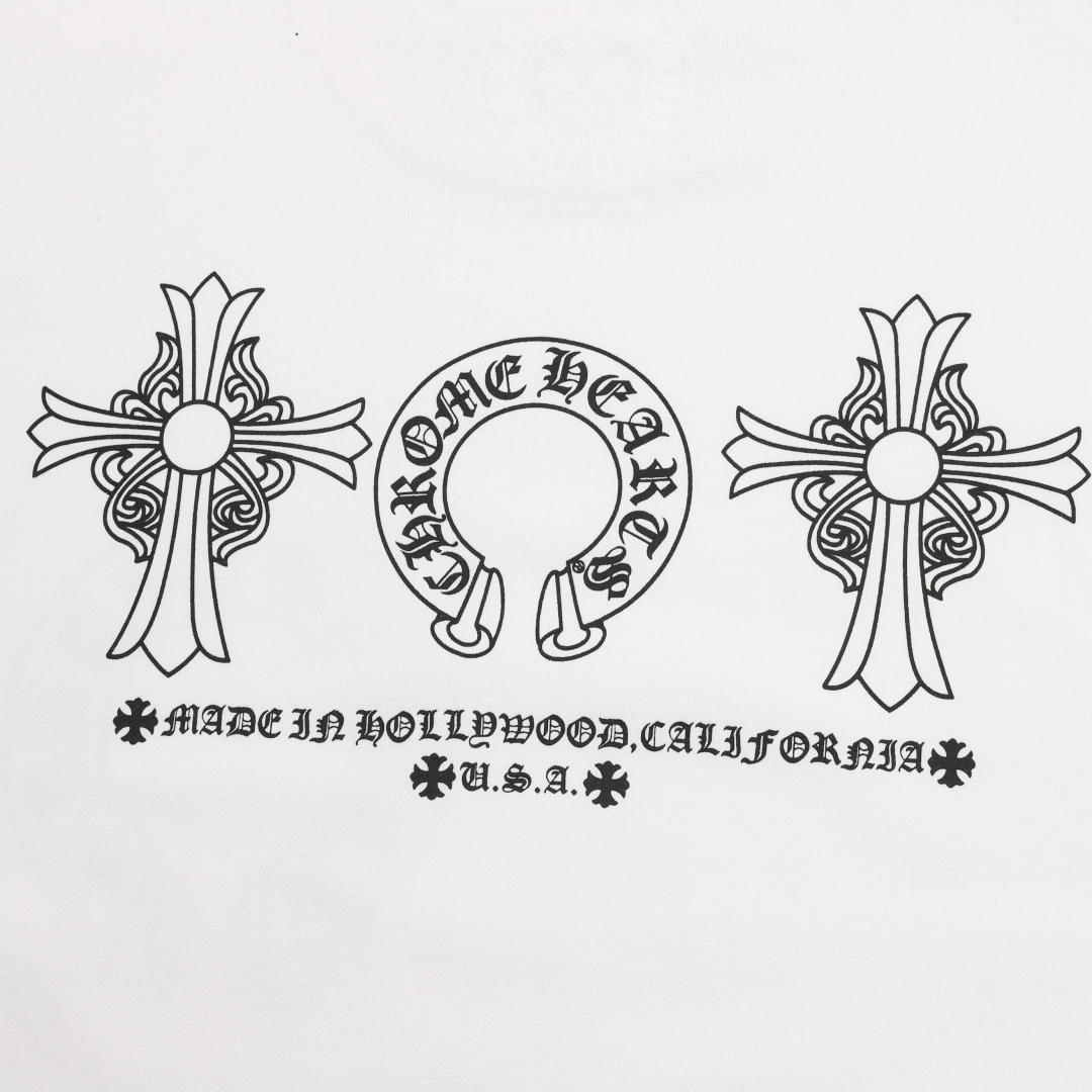 Chrome Hearts Chrome Hearts/克罗心 十字马蹄印花短袖