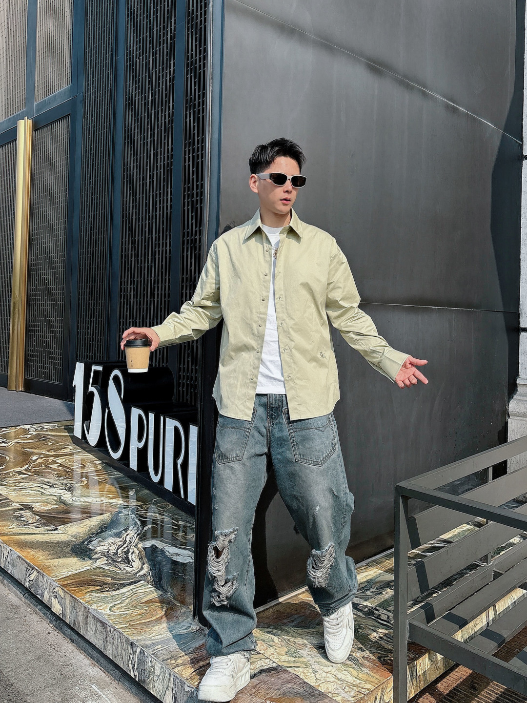 模特图 高版本 微宽松 巴宝莉休闲长袖衬衫，贸易公司渠道货，100%纯正血统，25年早秋新品，高端泰国代