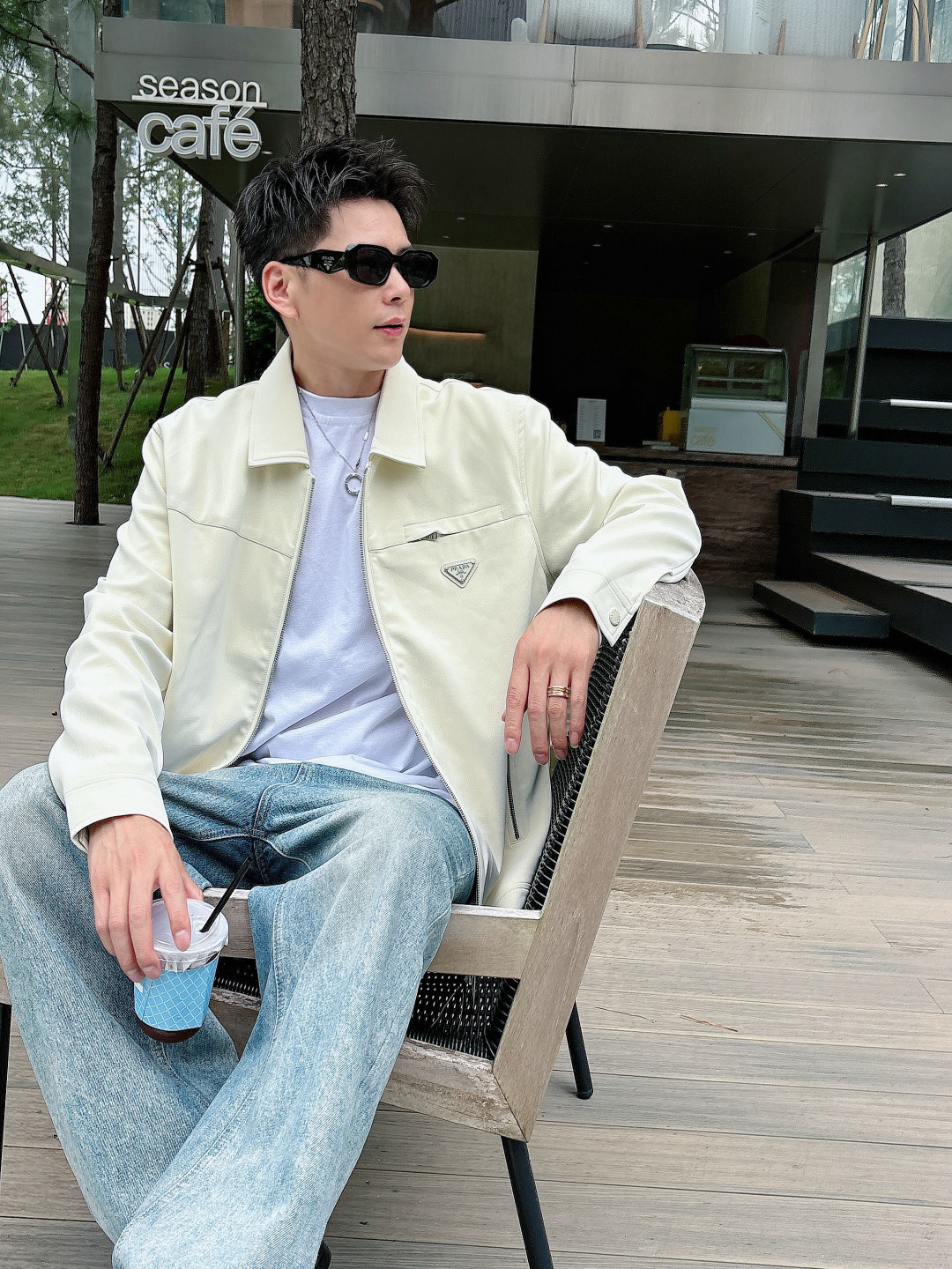 模特图 FWPra-匠心织梦✨源自意大利系列，以匠心独运，经典三角标为您打造不凡的衣橱新宠。2025双色