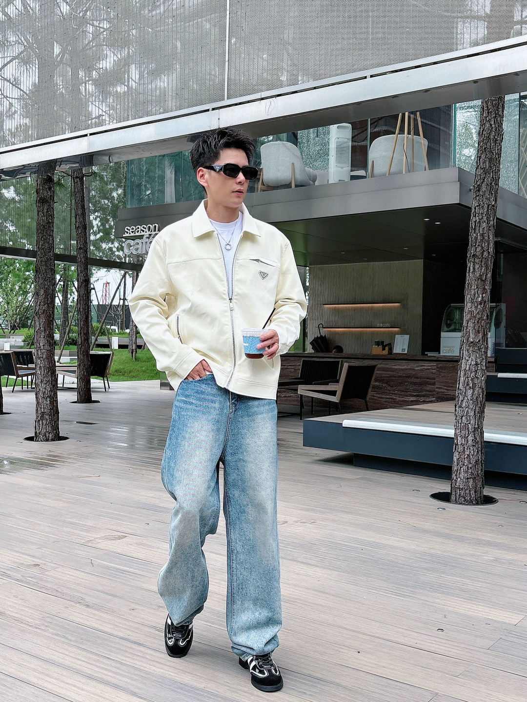 模特图 FWPra-匠心织梦✨源自意大利系列，以匠心独运，经典三角标为您打造不凡的衣橱新宠。2025双色