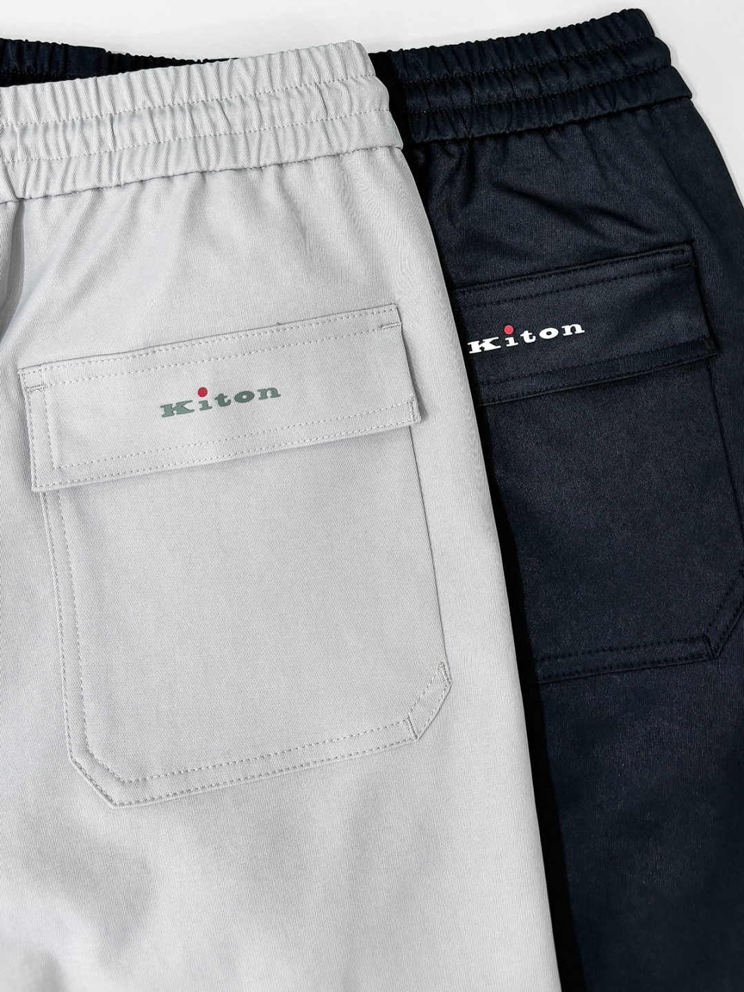 组合图 Kiton 2025秋冬 品质控推荐！全品相订单 松紧腰拉链直脚休闲裤 ，年年经典款式 松紧绳抽