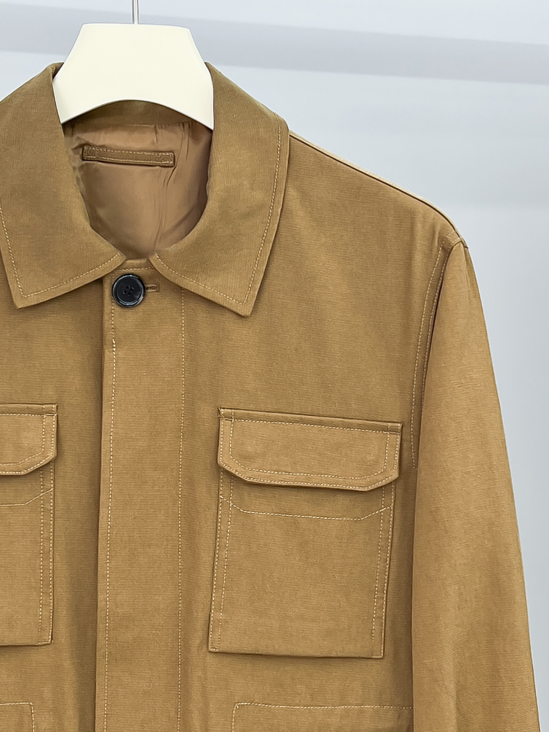 铺拍细节 重奢经典！Brioni天丝纯棉混纺多口袋翻领腰部抽绳衬衫式猎装夹克外套！永不落幕的款式可以一直