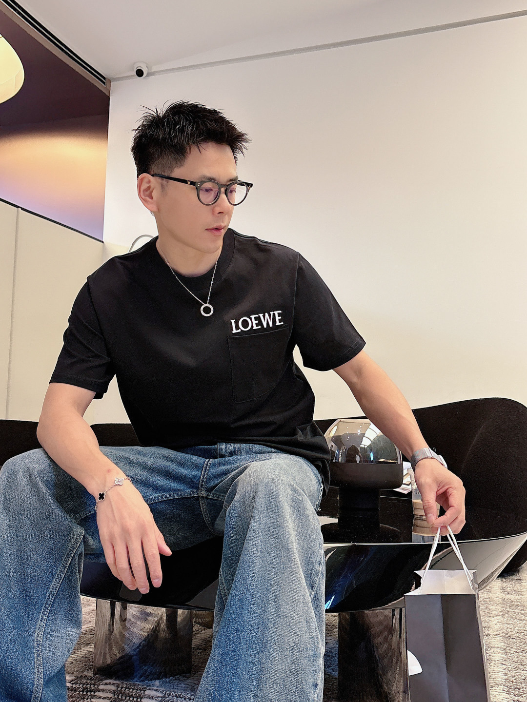 2026SS 新品LOEWE/罗意威 高品质圆领短袖T恤品牌经典 刺绣🪡字母LOGO官方同步 高版本 高