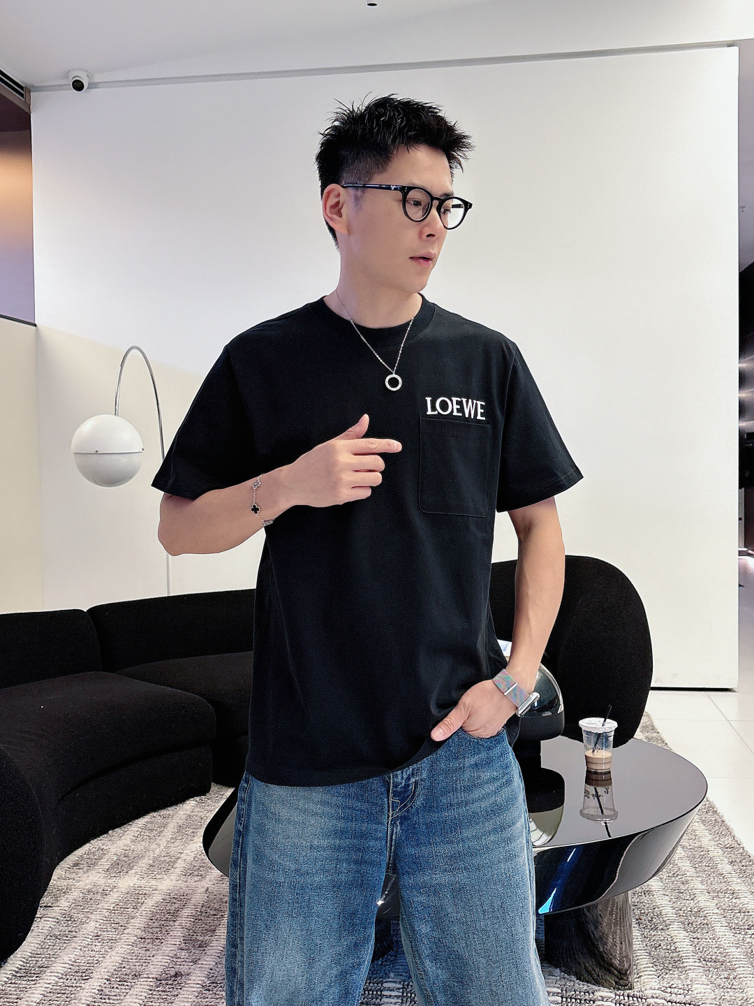 2026SS 新品LOEWE/罗意威 高品质圆领短袖T恤品牌经典 刺绣🪡字母LOGO官方同步 高版本 高