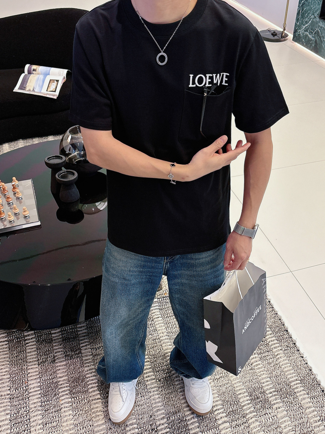 2026SS 新品LOEWE/罗意威 高品质圆领短袖T恤品牌经典 刺绣🪡字母LOGO官方同步 高版本 高